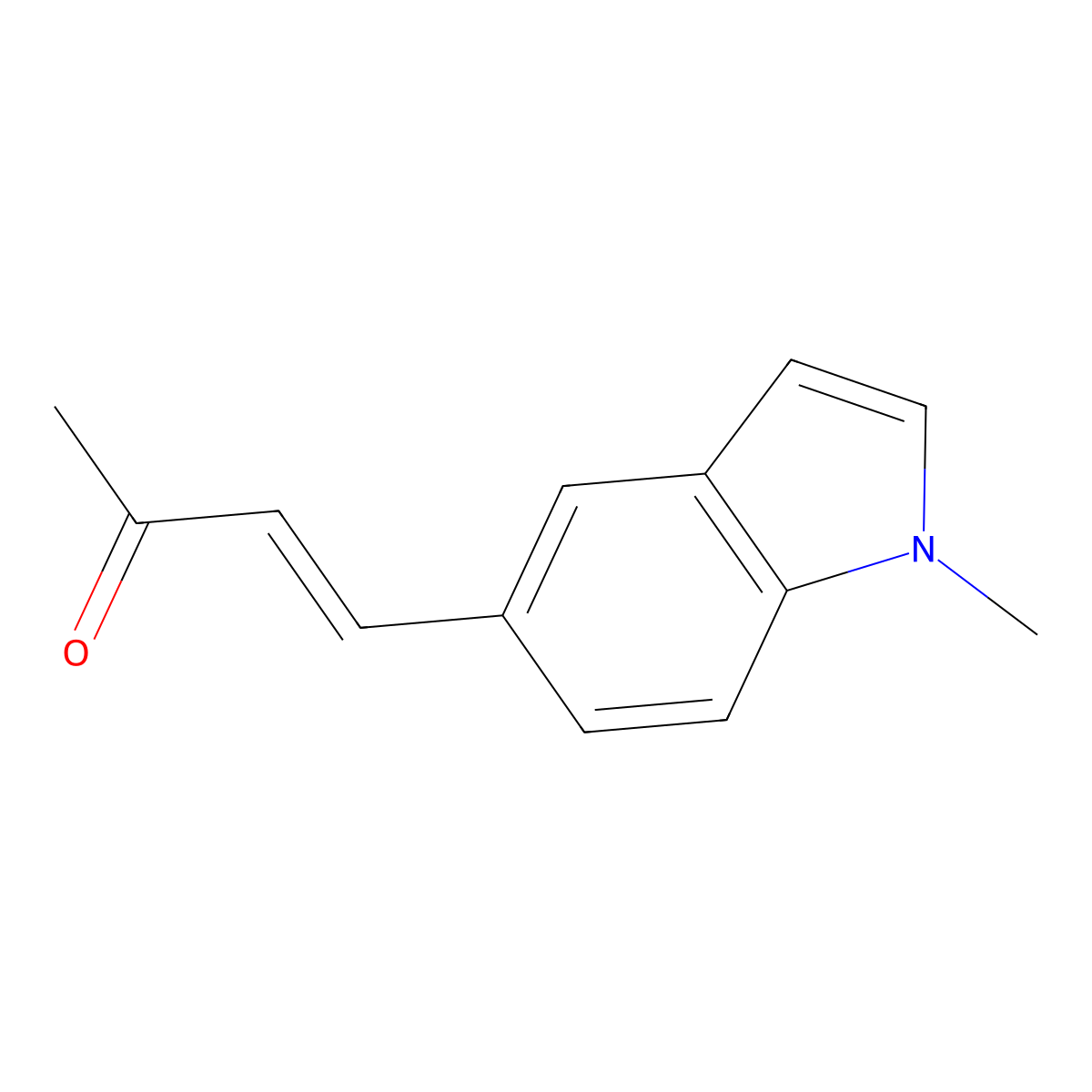 4-(1-methyl-1H-indol-5-yl)but-3-en-2-one molecular structure, CAS 250139-44-7