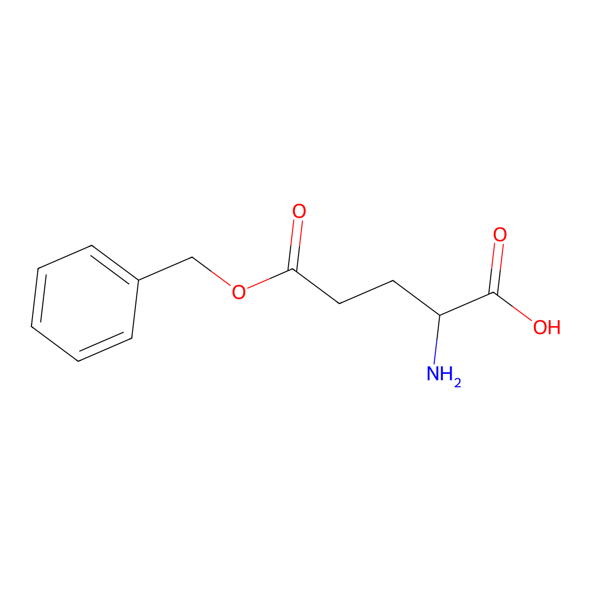 2-Amino-5-(benzyloxy)-5-oxopentanoic acid molecular structure, CAS 25014-27-1