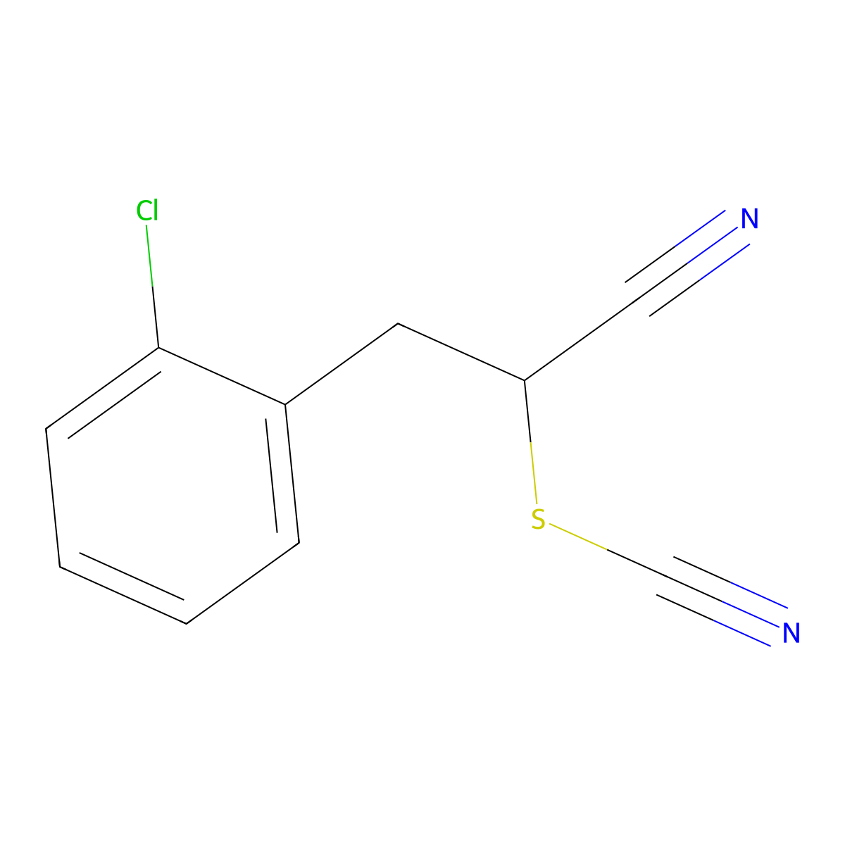 2-(2-Chlorophenyl)-1-cyanoethyl thiocyanate molecular structure, CAS 250147-64-9