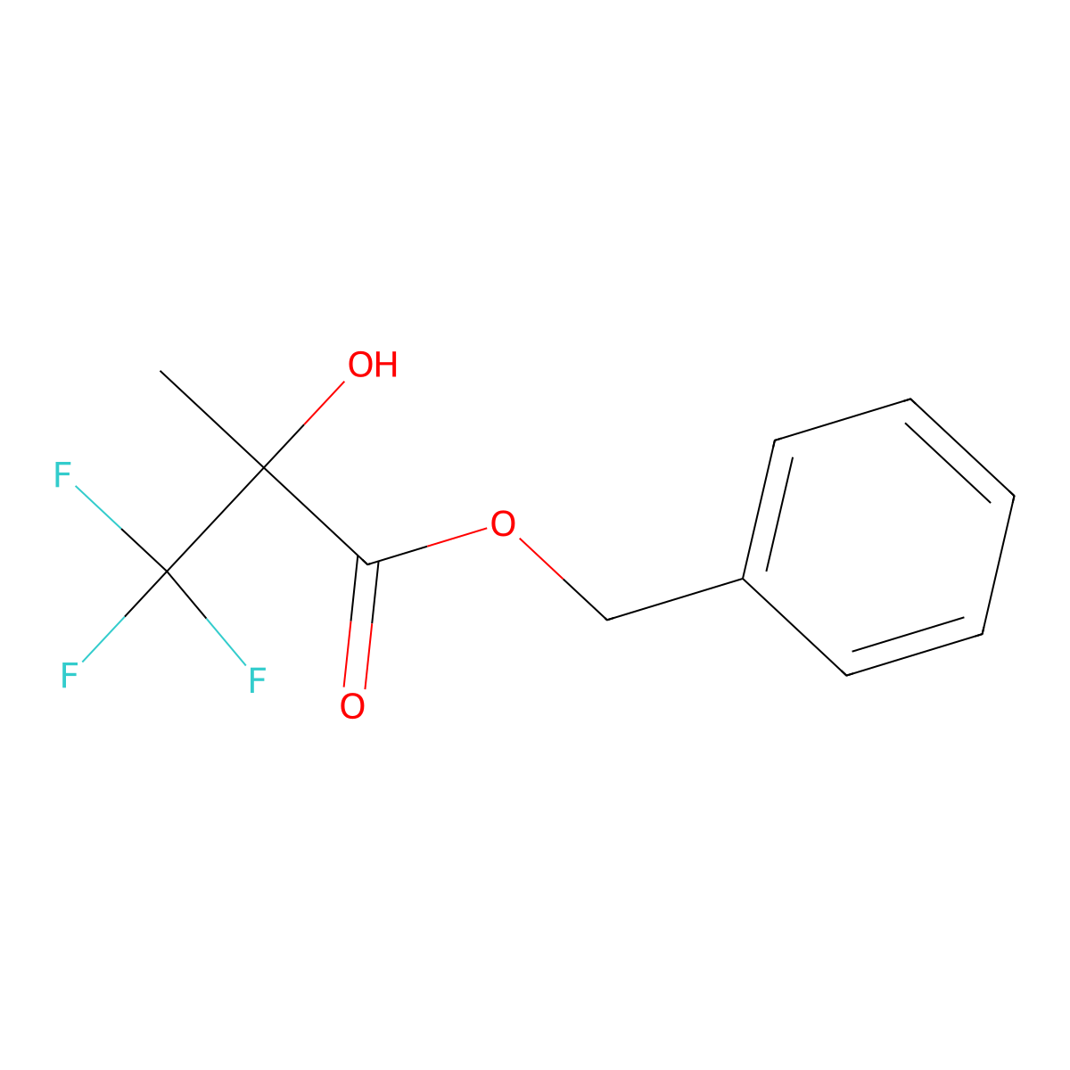 benzyl (2R)-3,3,3-trifluoro-2-hydroxy-2-methylpropanoate molecular structure, CAS 250149-33-8