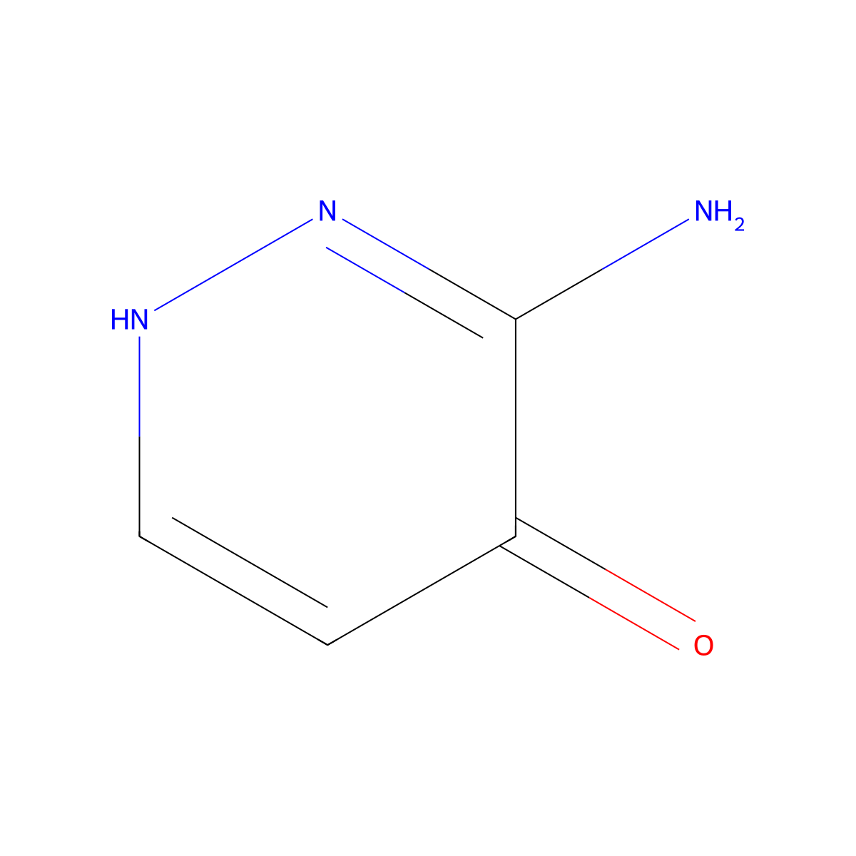 4-Pyridazinol, 3-amino- molecular structure, CAS 25015-73-0