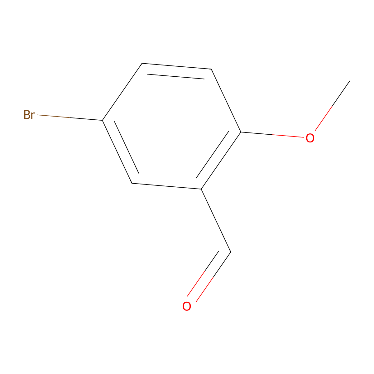 5-Bromo-2-methoxybenzaldehyde molecular structure, CAS 25016-01-7