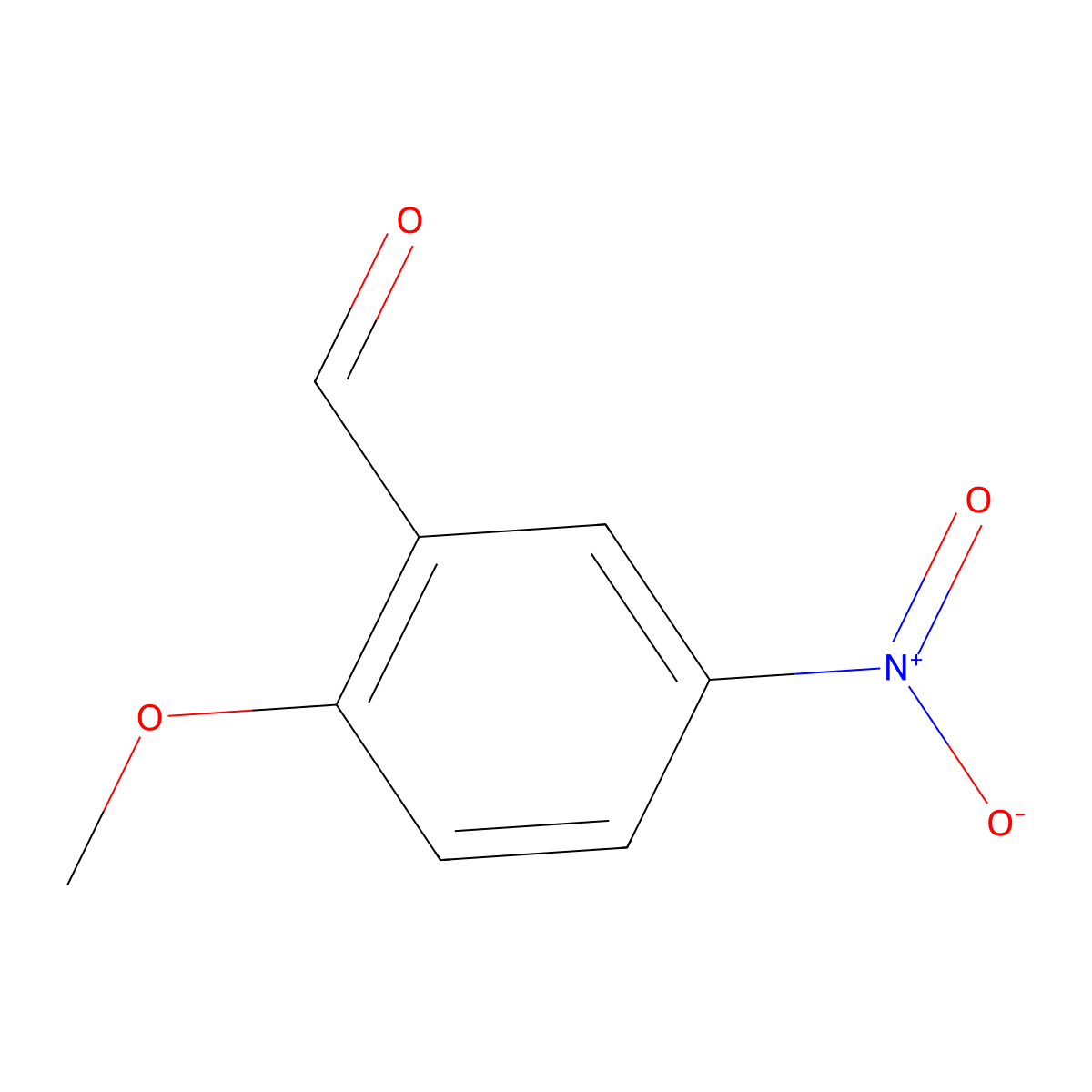 Benzaldehyde, 2-methoxy-5-nitro- molecular structure, CAS 25016-02-8