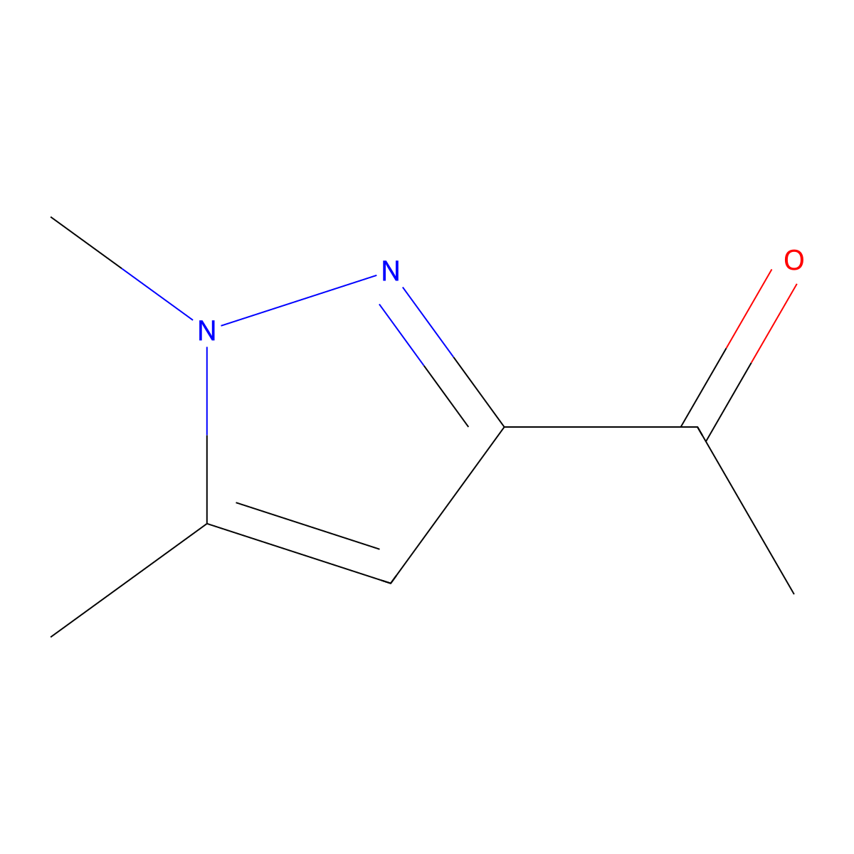 1-(1,5-dimethyl-1H-pyrazol-3-yl)ethanone molecular structure, CAS 25016-15-3