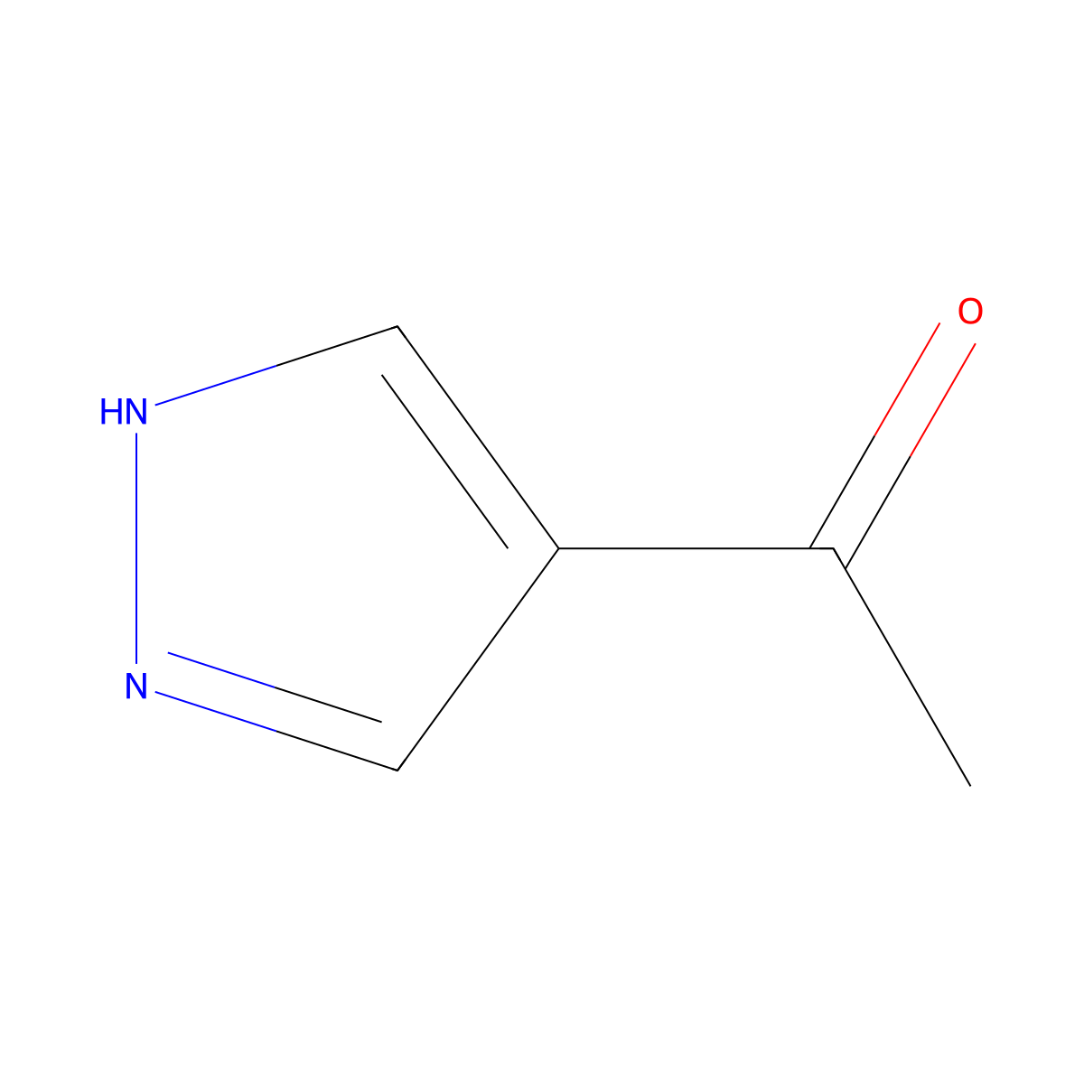 1-(1H-Pyrazol-4-yl)-ethanone molecular structure, CAS 25016-16-4