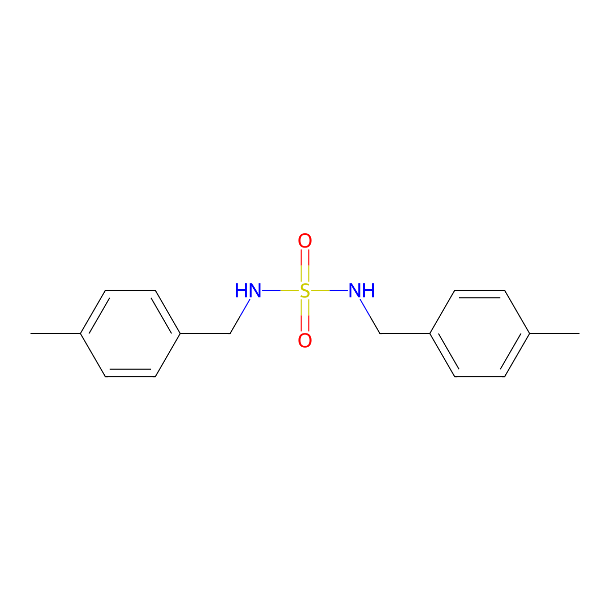 N,N'-bis(4-methylbenzyl)sulfamide molecular structure, CAS 250165-80-1