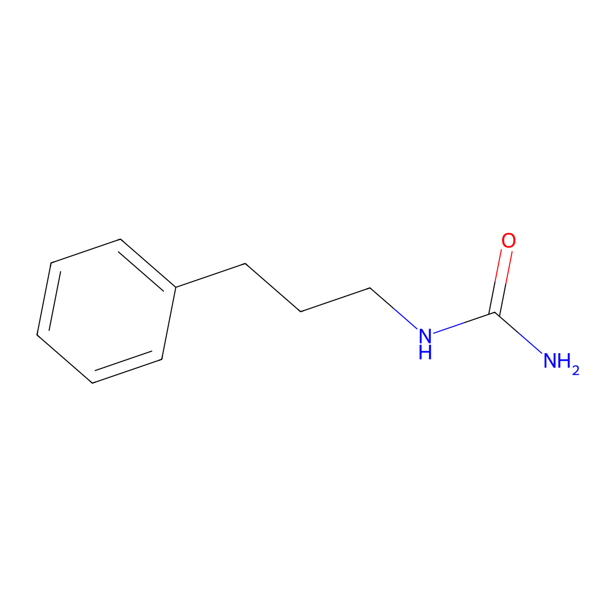 N-(3-Phenylpropyl)urea molecular structure, CAS 25017-27-0