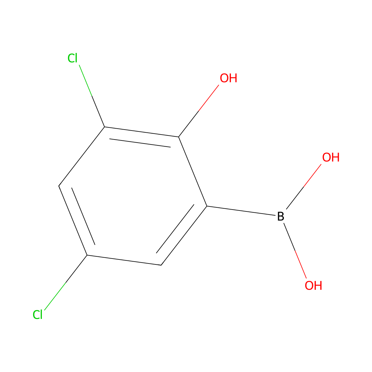 (3,5-Dichloro-2-hydroxyphenyl)boronic acid molecular structure, CAS 2501972-48-9