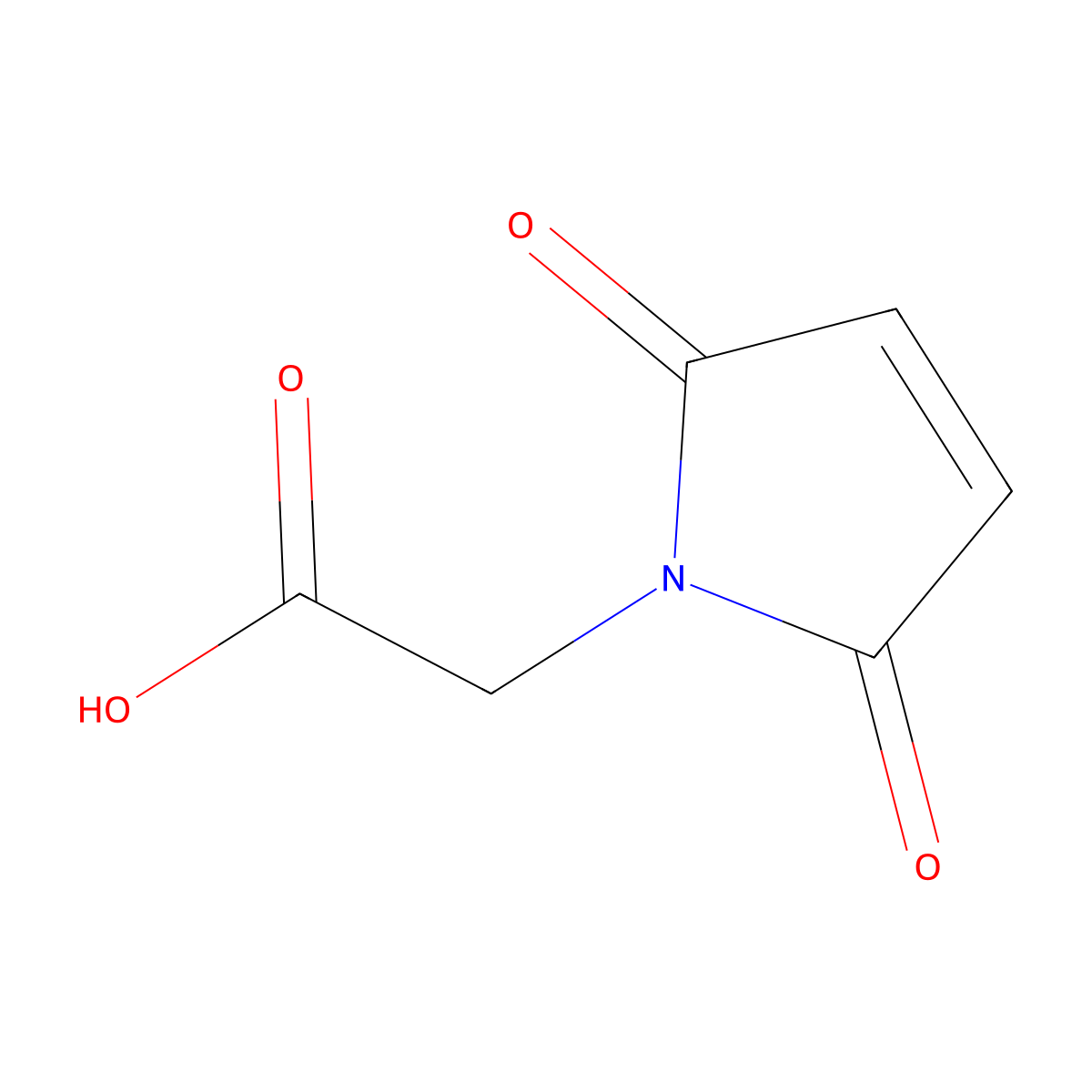2-(2,5-dioxo-2,5-dihydro-1H-pyrrol-1-yl)acetic acid molecular structure, CAS 25021-08-3