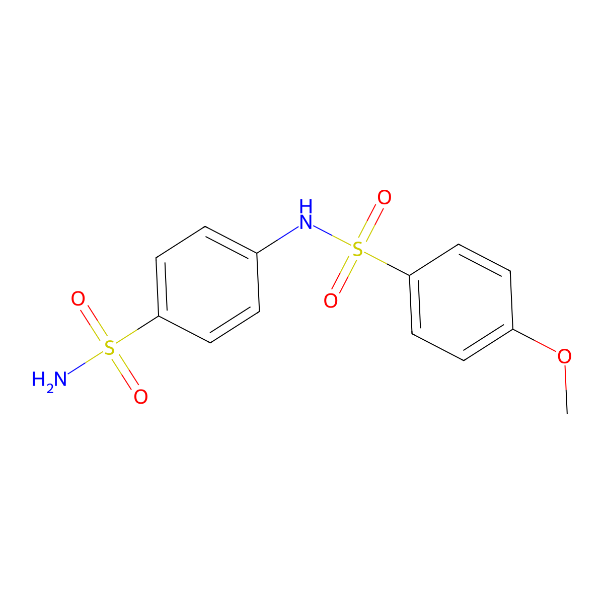 4-methoxy-N-(4-sulfamoylphenyl)benzenesulfonamide molecular structure, CAS 250210-25-4