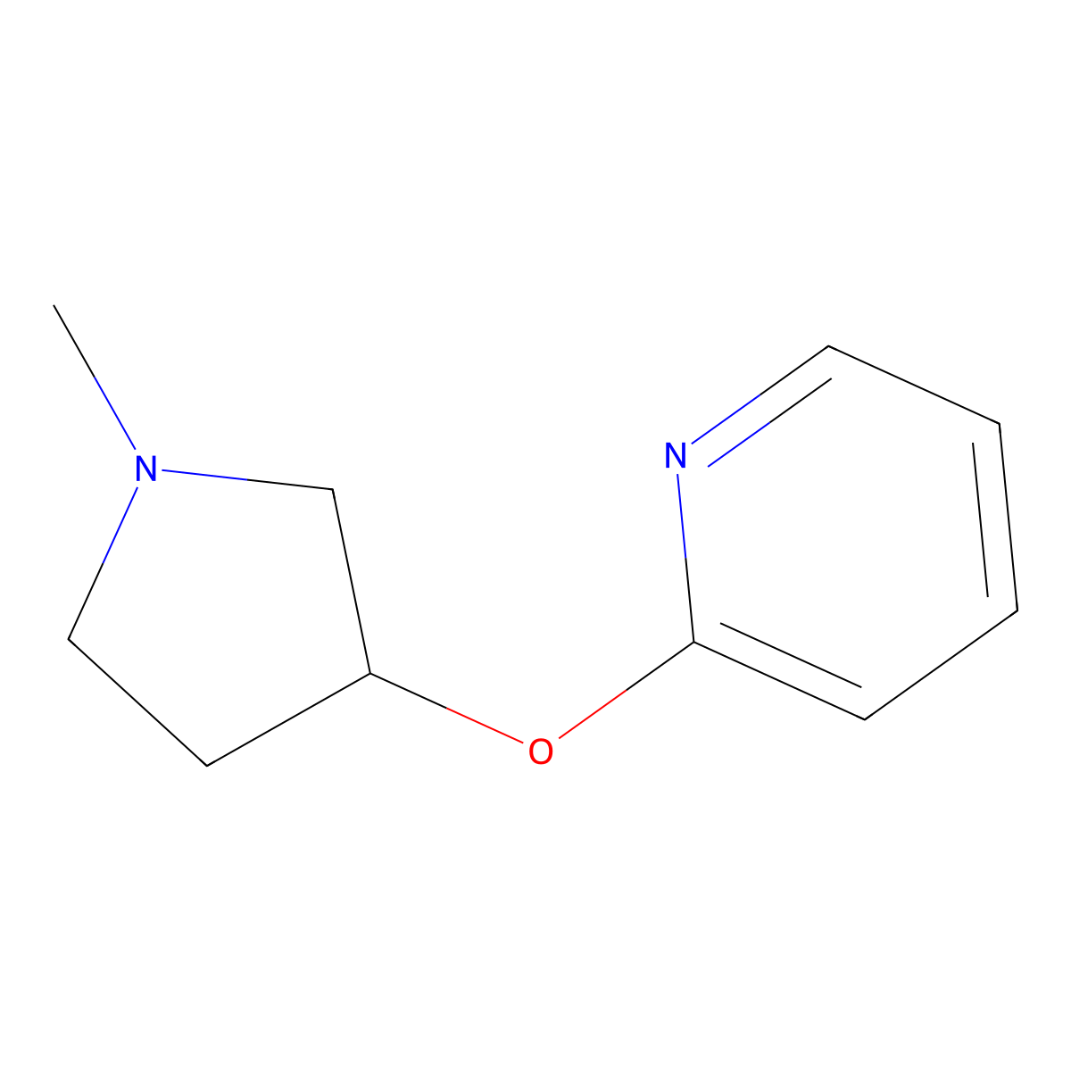 2-[(1-Methylpyrrolidin-3-yl)oxy]pyridine molecular structure, CAS 250217-26-6