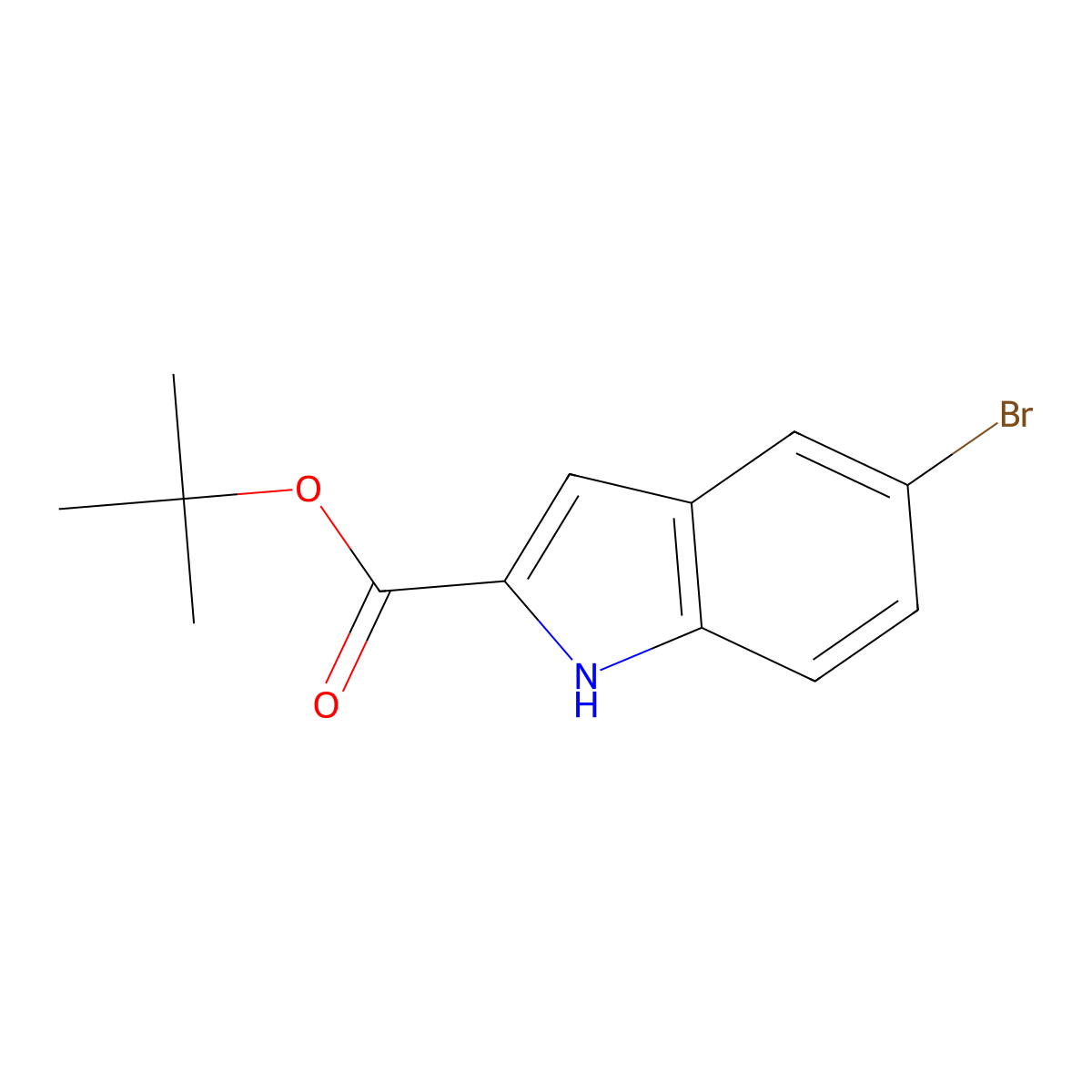 tert-butyl 5-bromo-1H-indole-2-carboxylate molecular structure, CAS 2502205-56-1