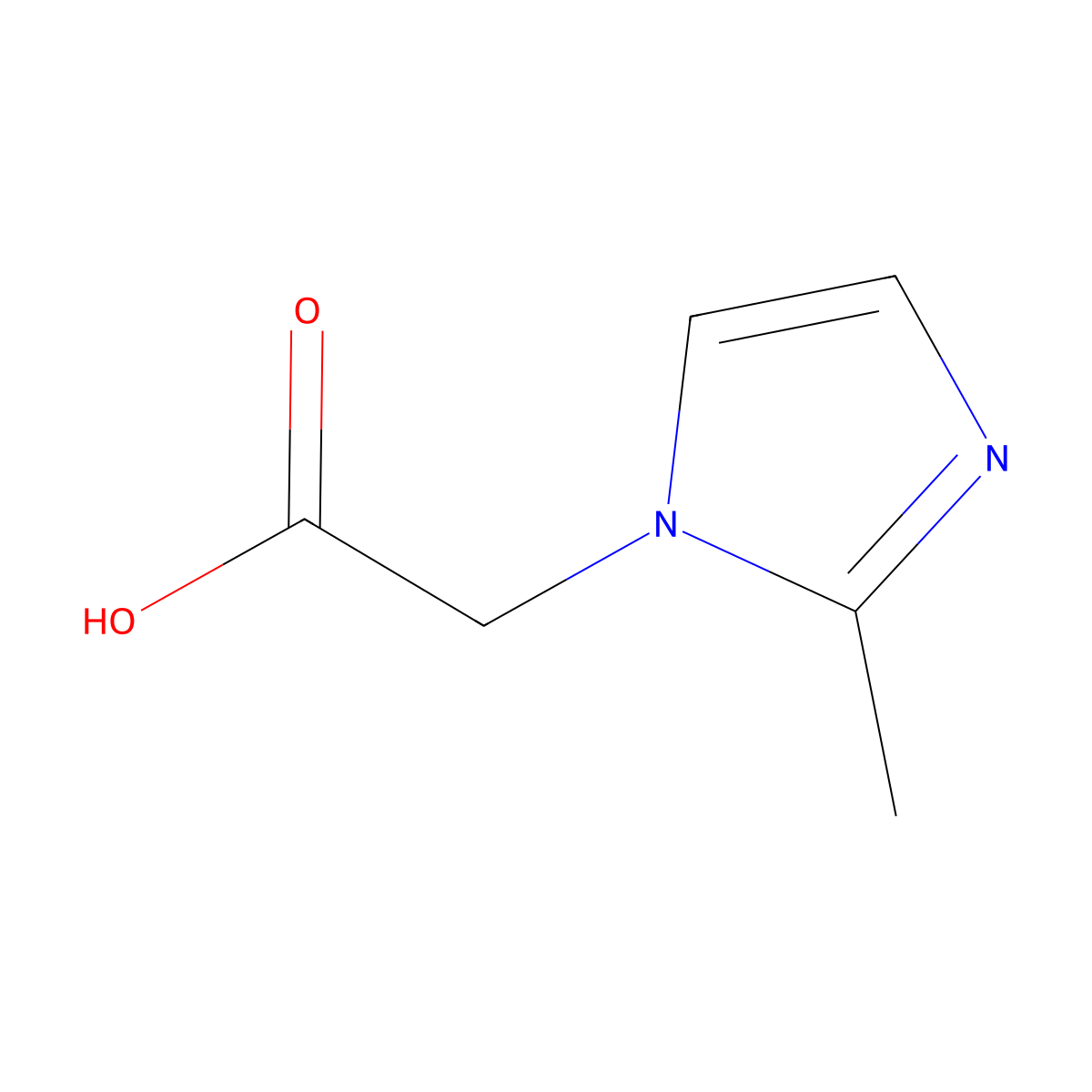 (2-Methyl-imidazol-1-yl)-acetic acid molecular structure, CAS 25023-36-3