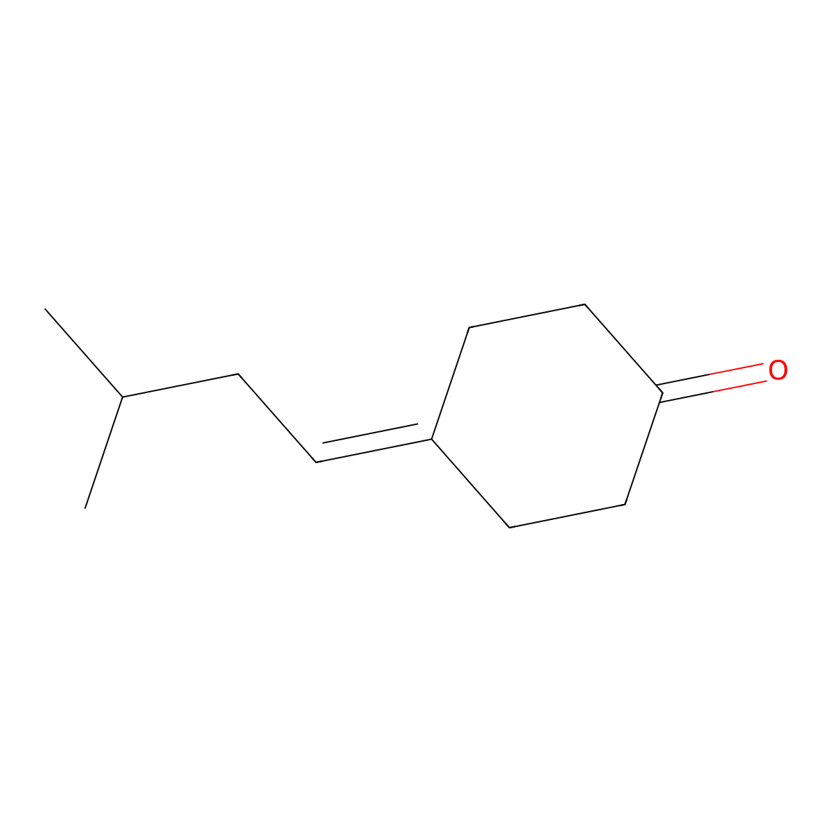 4-(3-Methylbutylidene)-1-cyclohexanone molecular structure, CAS 250234-86-7
