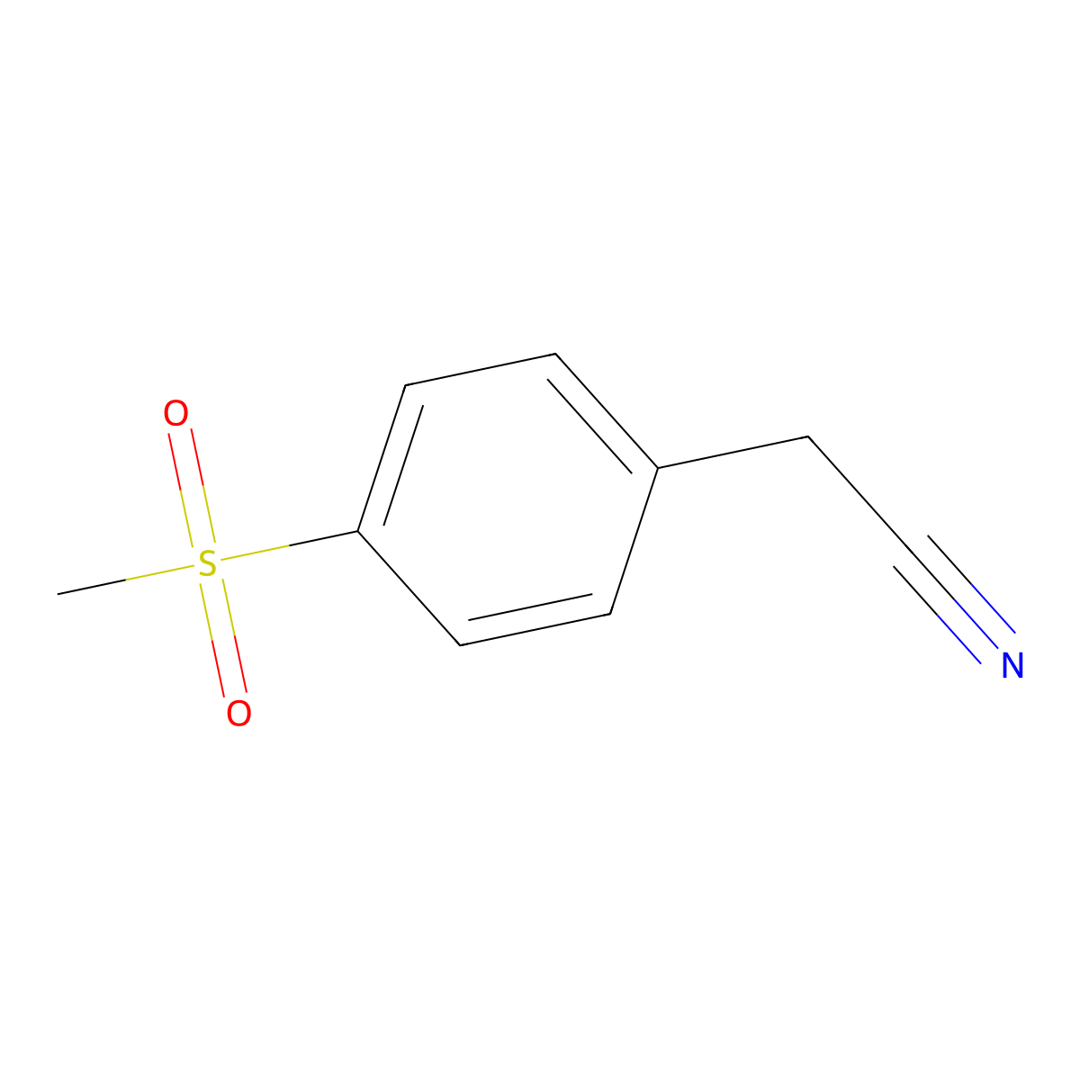 2-(4-(Methylsulfonyl)phenyl)acetonitrile molecular structure, CAS 25025-07-4