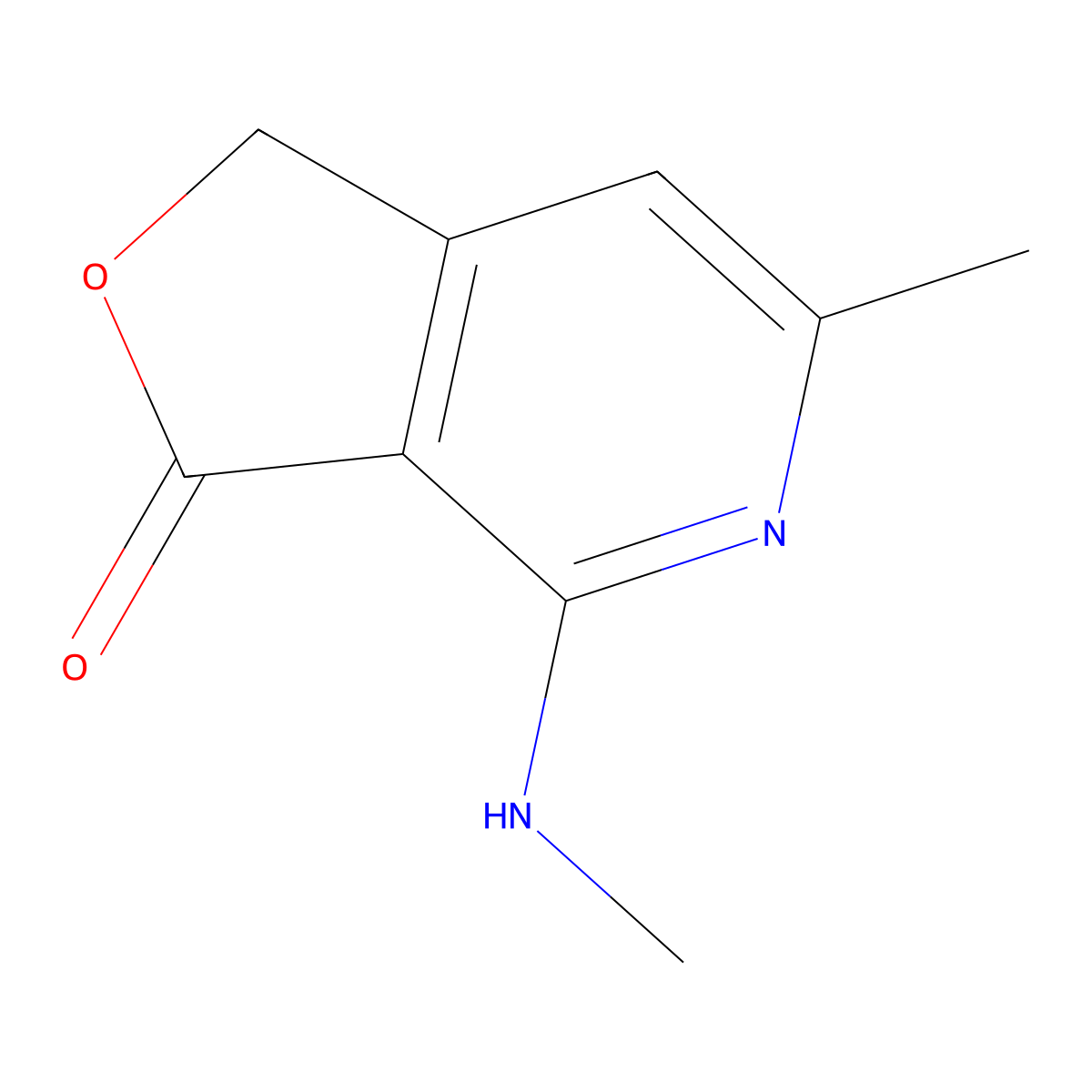 6-methyl-4-(methylamino)furo[3,4-c]pyridin-3(1H)-one molecular structure, CAS 250260-01-6