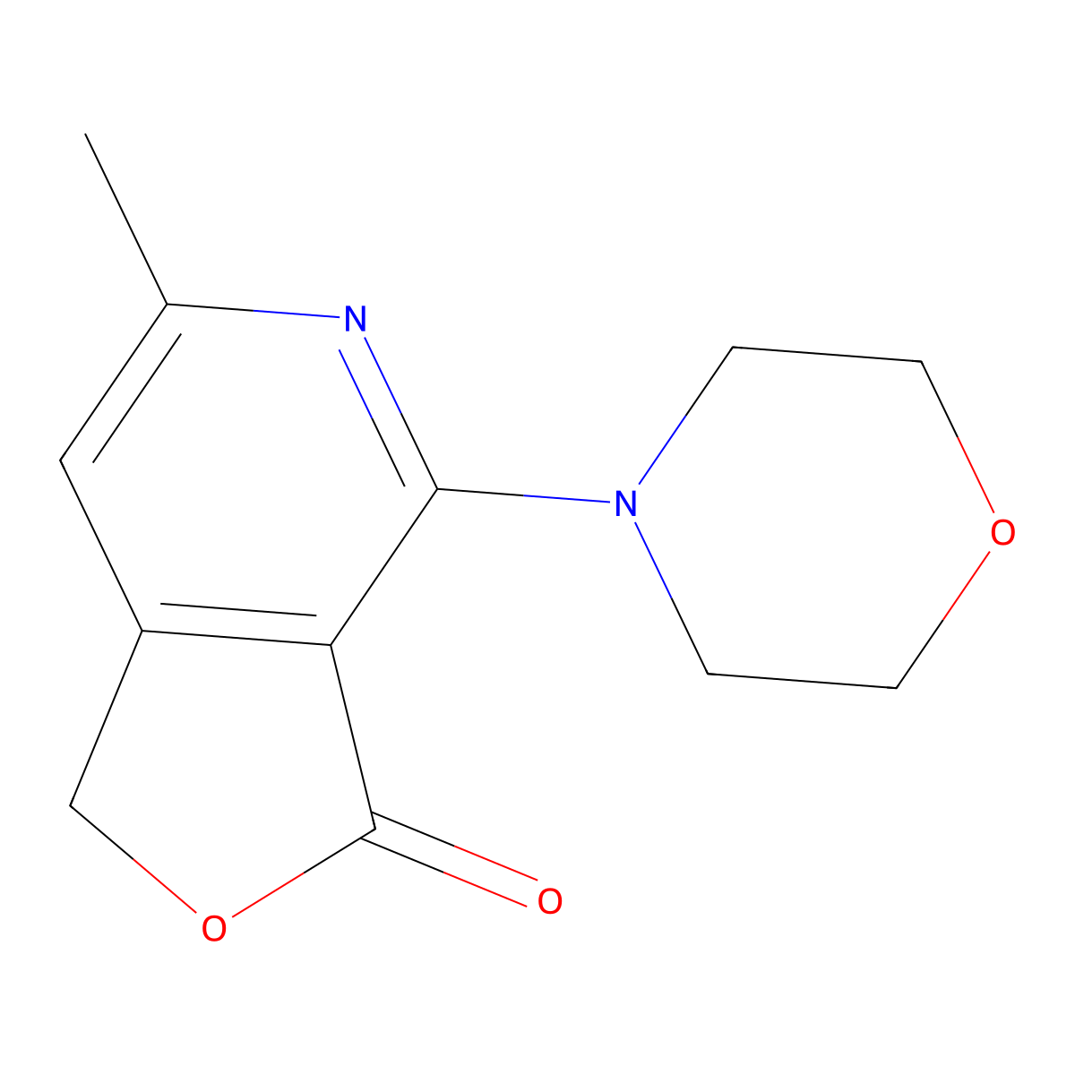 6-Methyl-4-morpholin-4-yl-1H-furo[3,4-c]pyridin-3-one molecular structure, CAS 250260-06-1