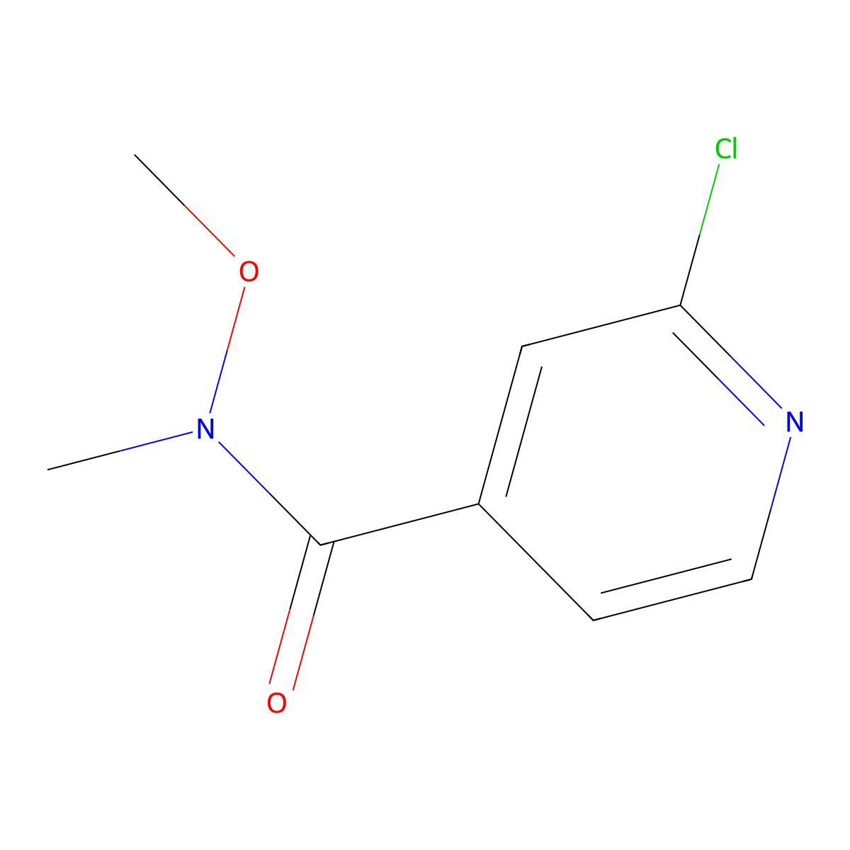 2-Chloro-N-methoxy-N-methylisonicotinamide molecular structure, CAS 250263-39-9