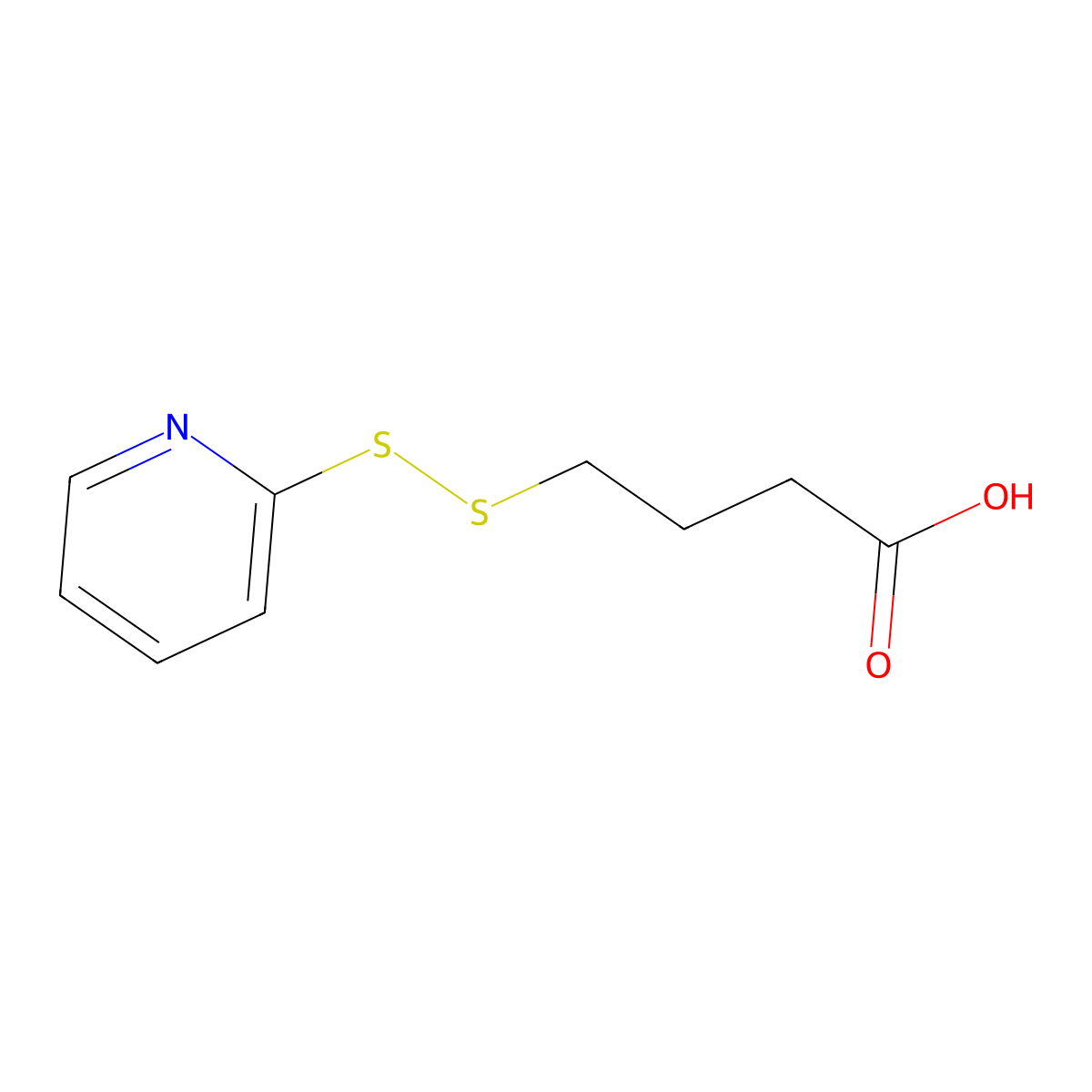 4-(2-Pyridyldithio)butanoic acid molecular structure, CAS 250266-79-6