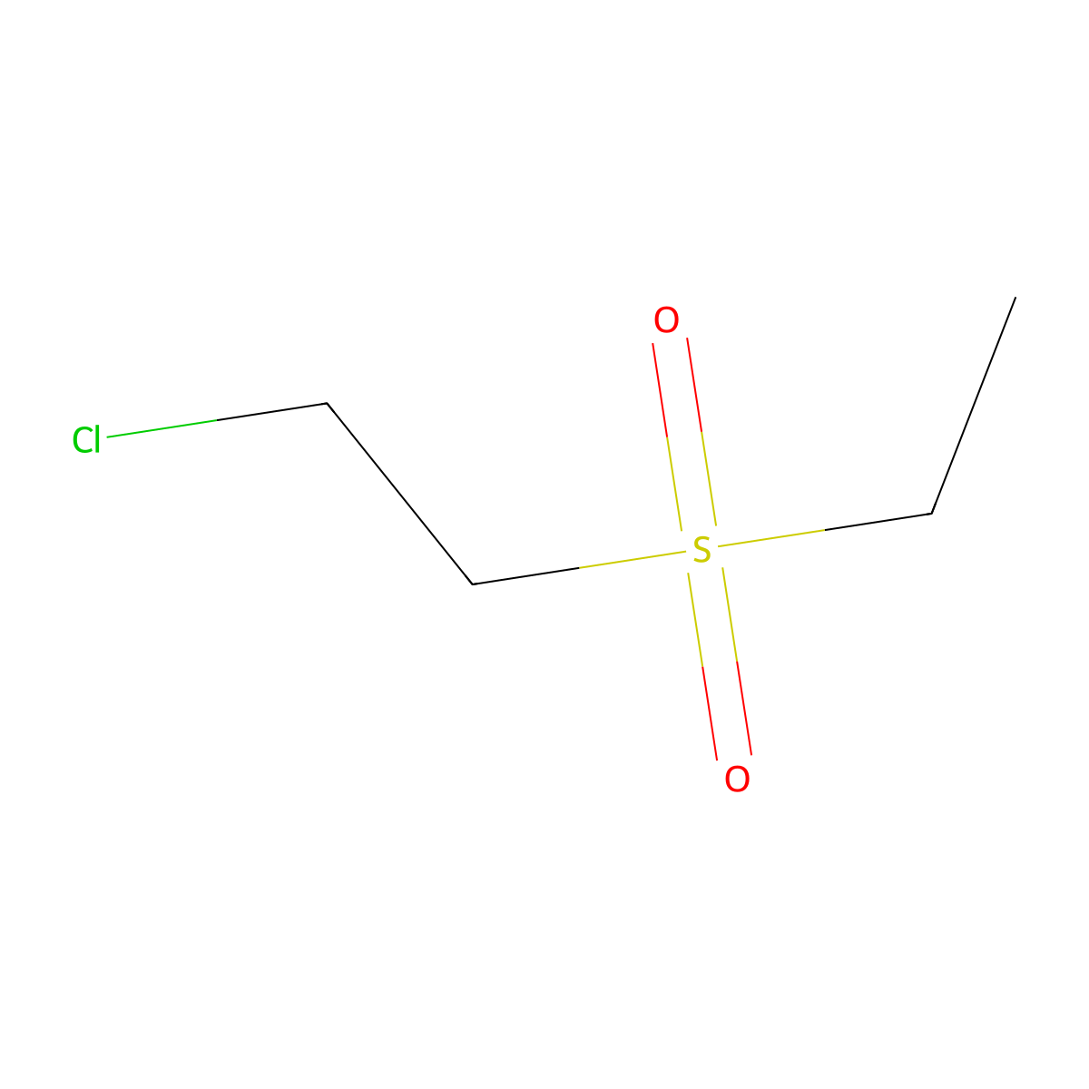 Ethane, 1-chloro-2-(ethylsulfonyl)- molecular structure, CAS 25027-40-1