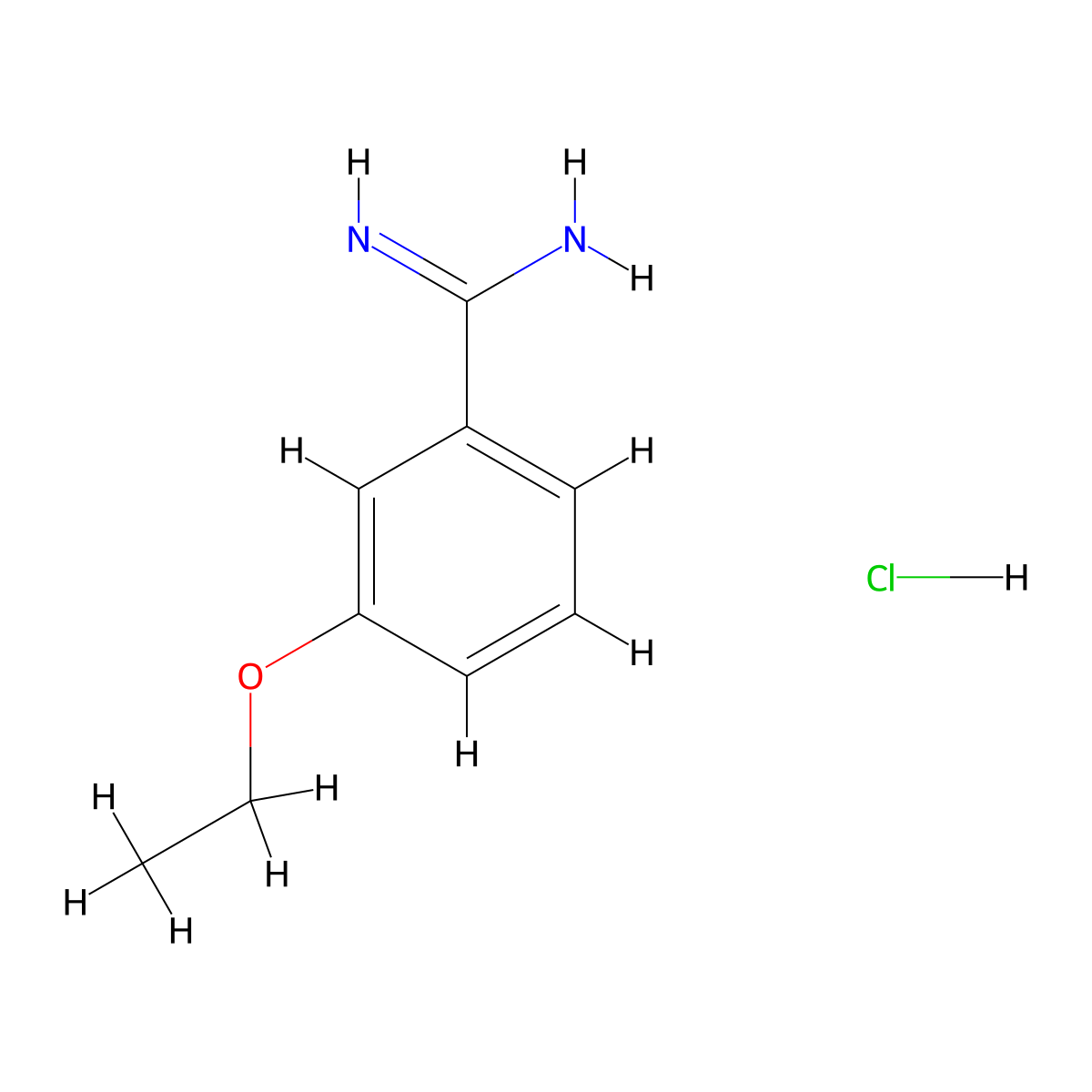 3-Ethoxybenzene-1-carboximidamide hydrochloride molecular structure, CAS 25027-74-1