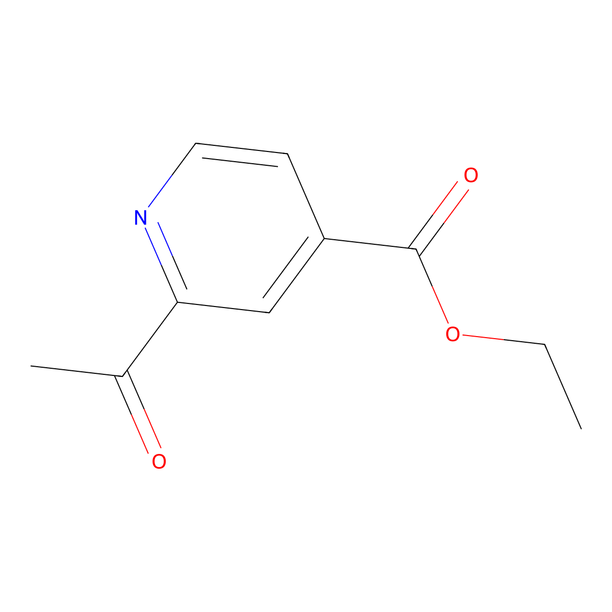 Ethyl 2-acetylisonicotinate molecular structure, CAS 25028-32-4
