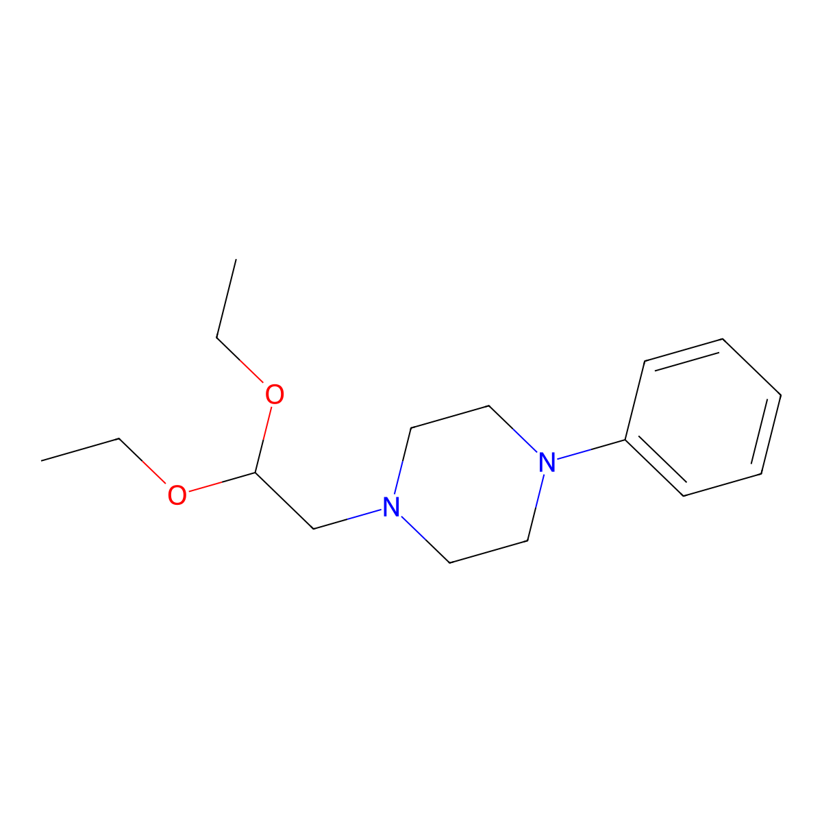 1-(2,2-Diethoxyethyl)-4-phenylpiperazine molecular structure, CAS 250282-63-4