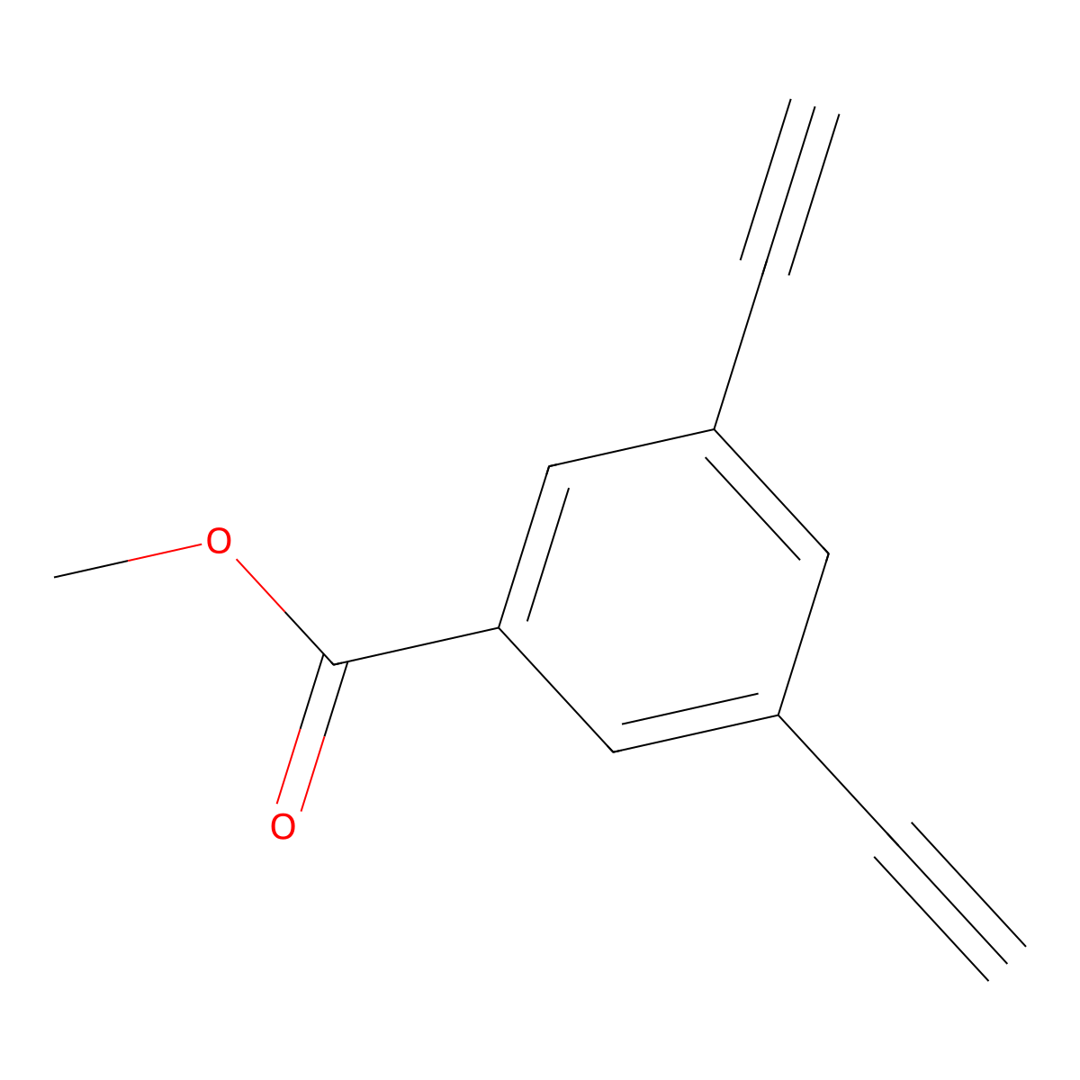 Methyl 3,5-diethynylbenzoate molecular structure, CAS 250288-94-9
