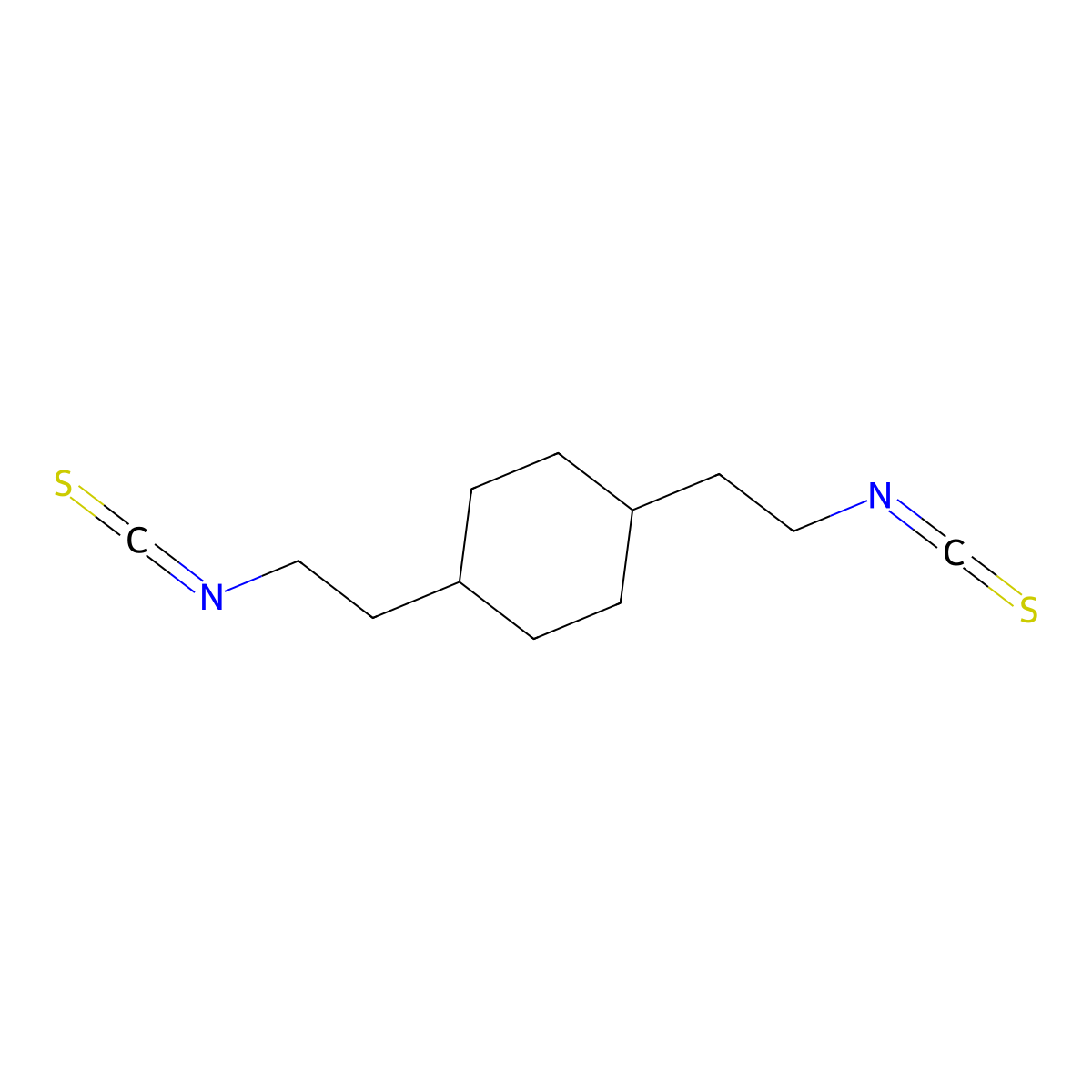 trans-1,4-Bis(2-isothiocyanatoethyl)cyclohexane molecular structure, CAS 25029-11-2