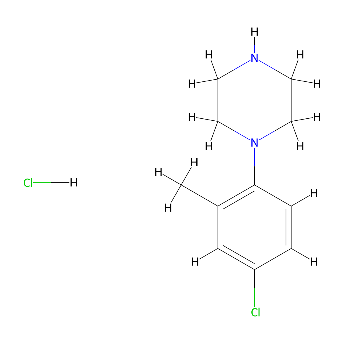 1-(4-Chloro-2-methylphenyl)-piperazine molecular structure, CAS 250290-10-9