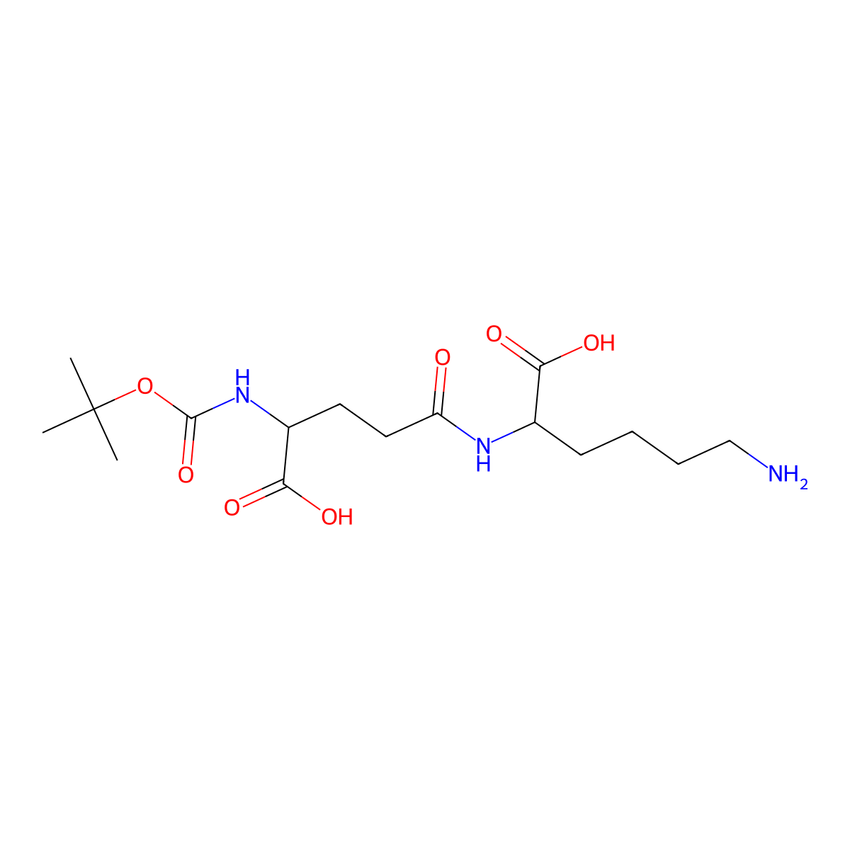 Boc-Glu(Lys-OH)-OH molecular structure, CAS 250290-72-3