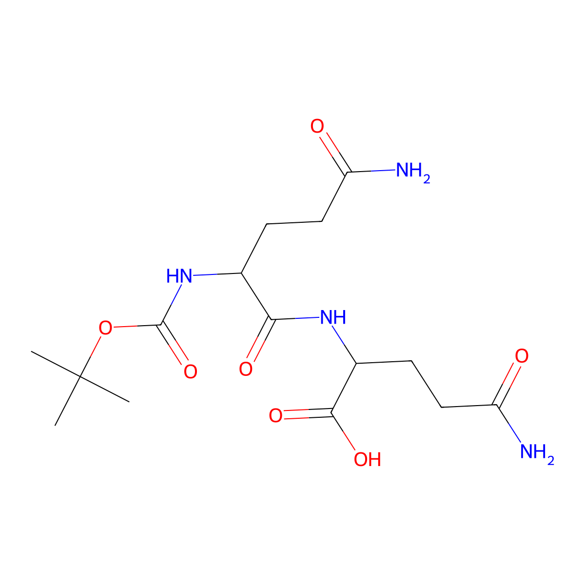 Boc-gln-gln-OH molecular structure, CAS 250290-76-7