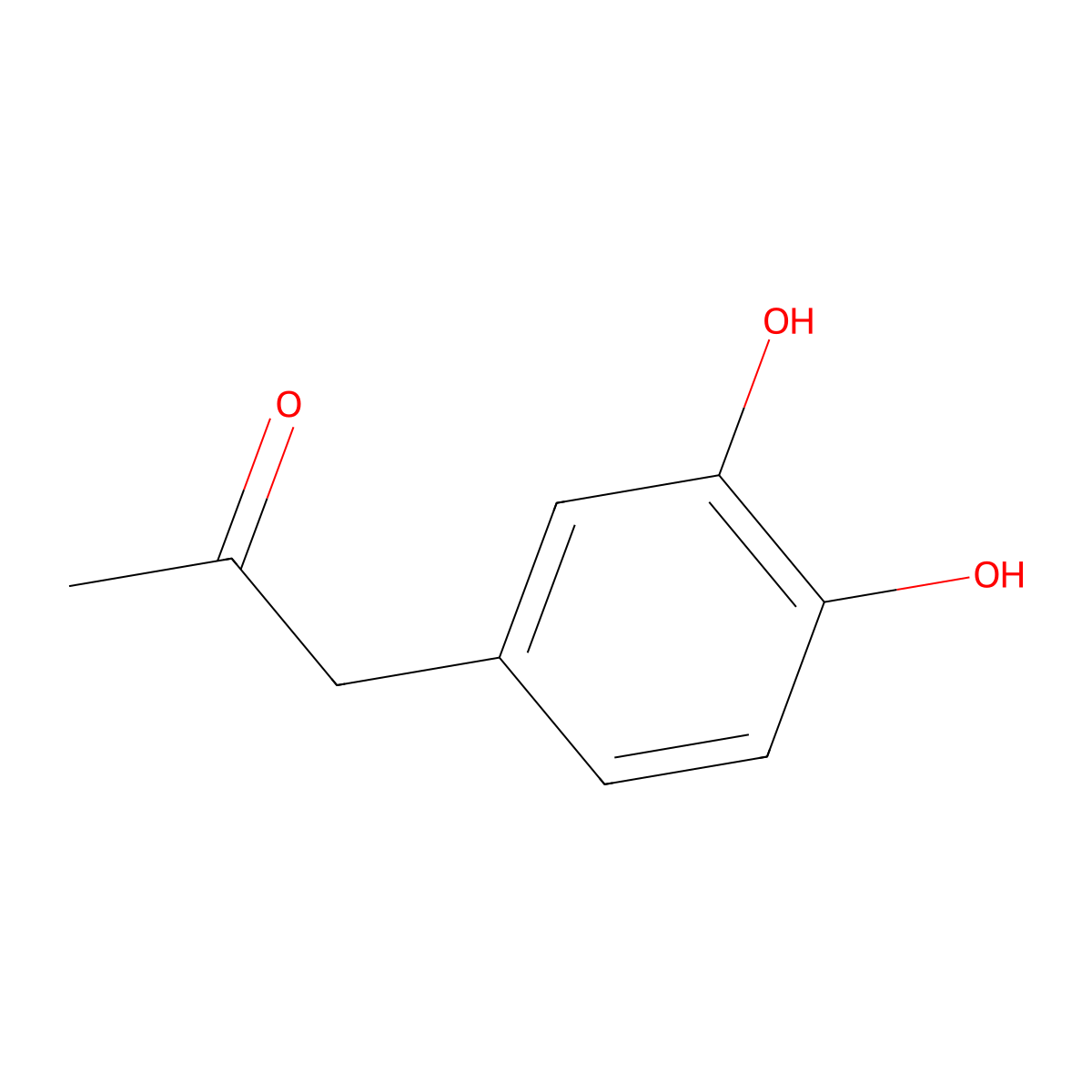 1-(3,4-Dihydroxyphenyl)-2-propanone molecular structure, CAS 2503-44-8