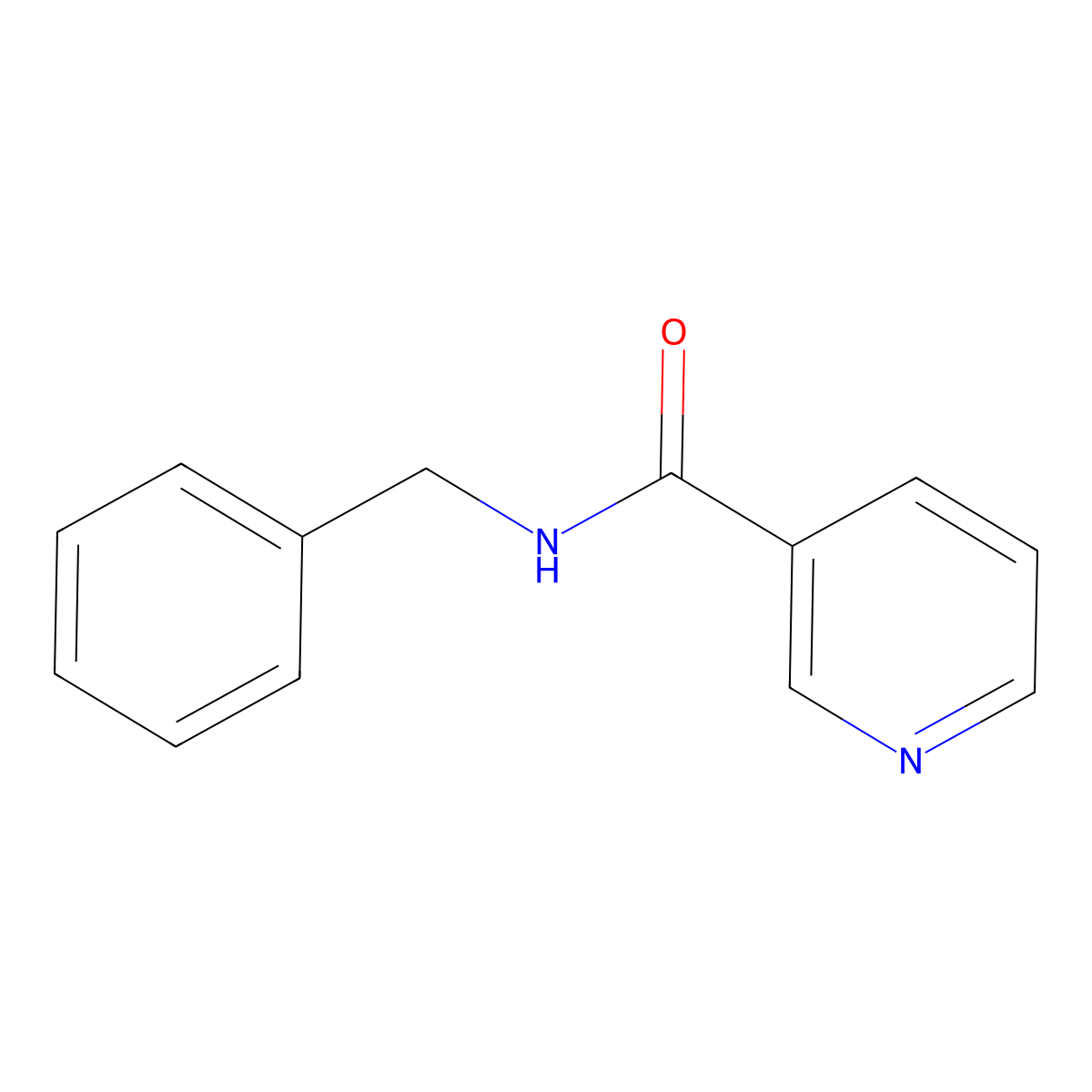 Nicotinic acid benzylamide molecular structure, CAS 2503-55-1