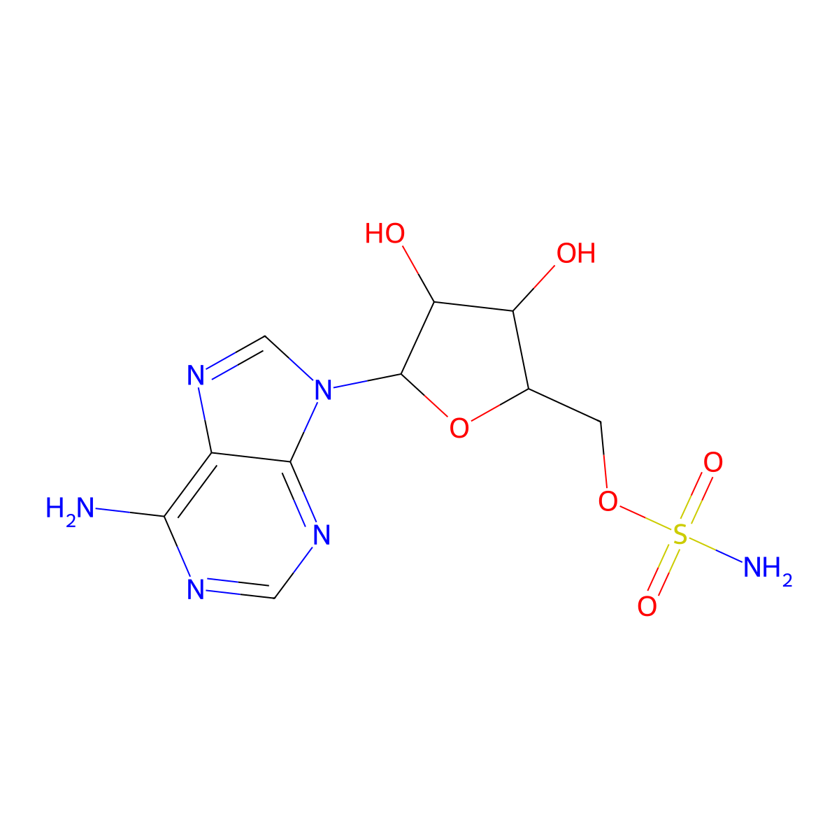 5'-Sulfamoyladenosine molecular structure, CAS 25030-31-3