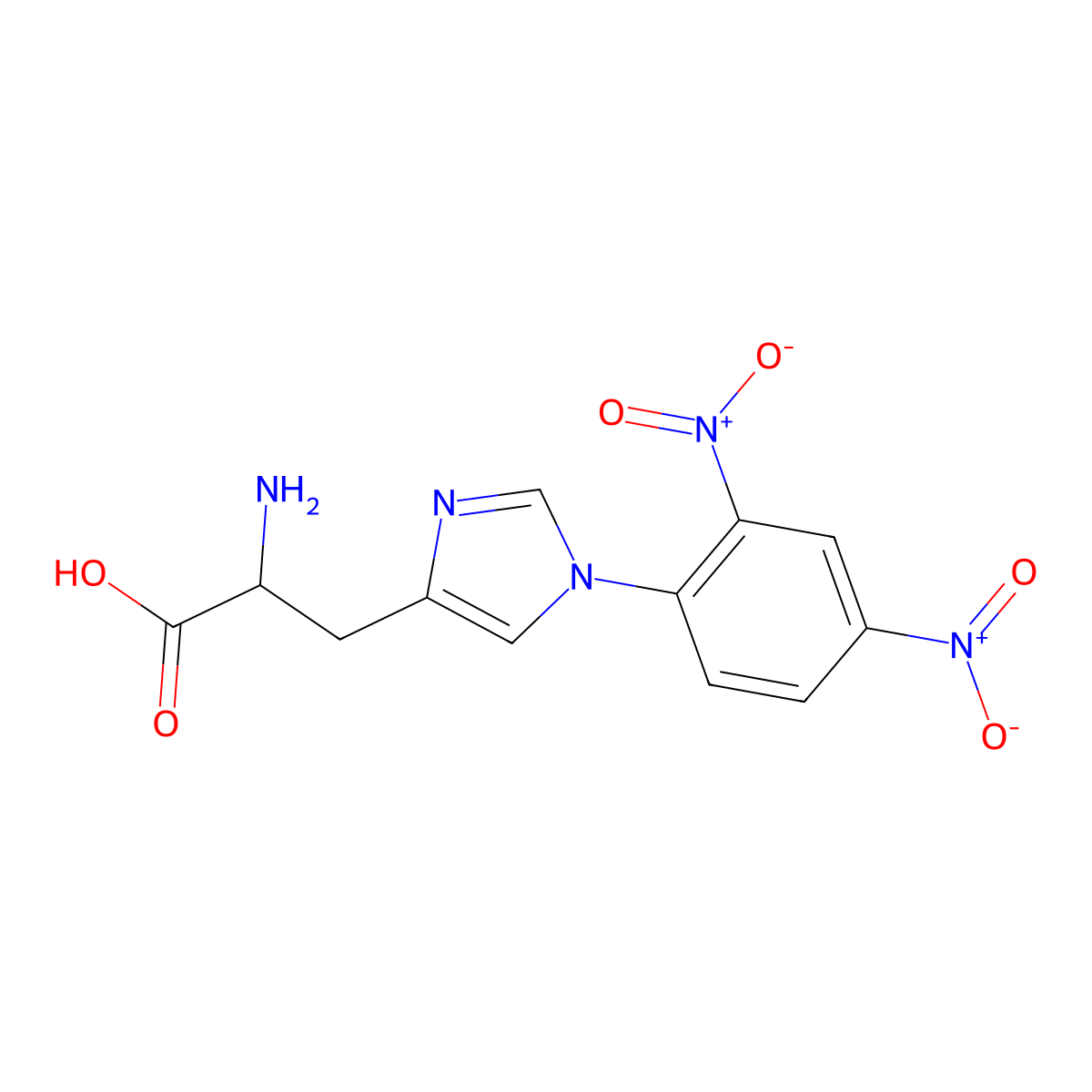1-(2,4-Dinitrophenyl)-L-histidine molecular structure, CAS 25030-55-1