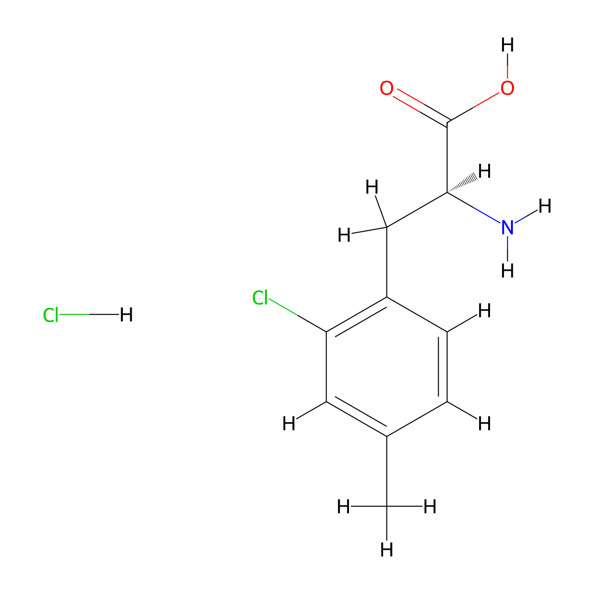 (2S)-2-amino-3-(2-chloro-4-methylphenyl)propanoic acid hydrochloride molecular structure, CAS 2503155-01-7