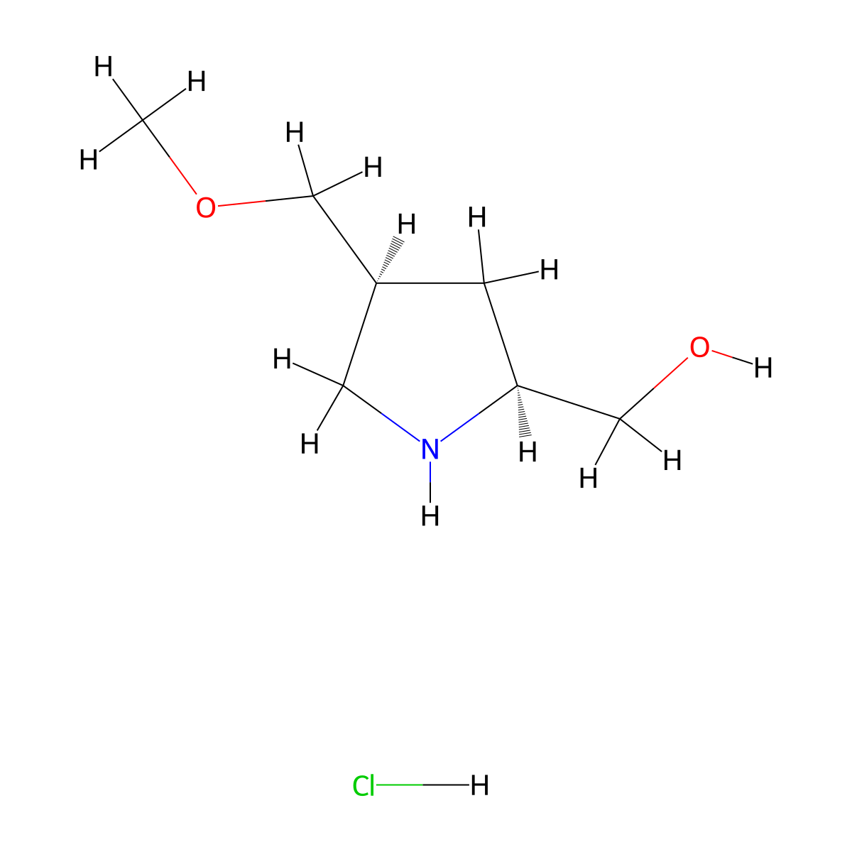 [(2S,4S)-4-(methoxymethyl)pyrrolidin-2-yl]methanol hydrochloride molecular structure, CAS 2503155-07-3
