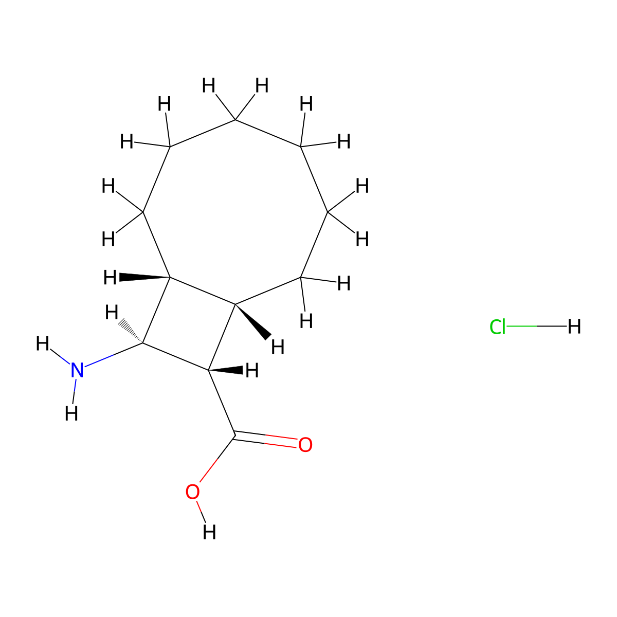(1R,8S,9S,10S)-10-Aminobicyclo[6.2.0]decane-9-carboxylic acid;hydrochloride molecular structure, CAS 2503155-09-5