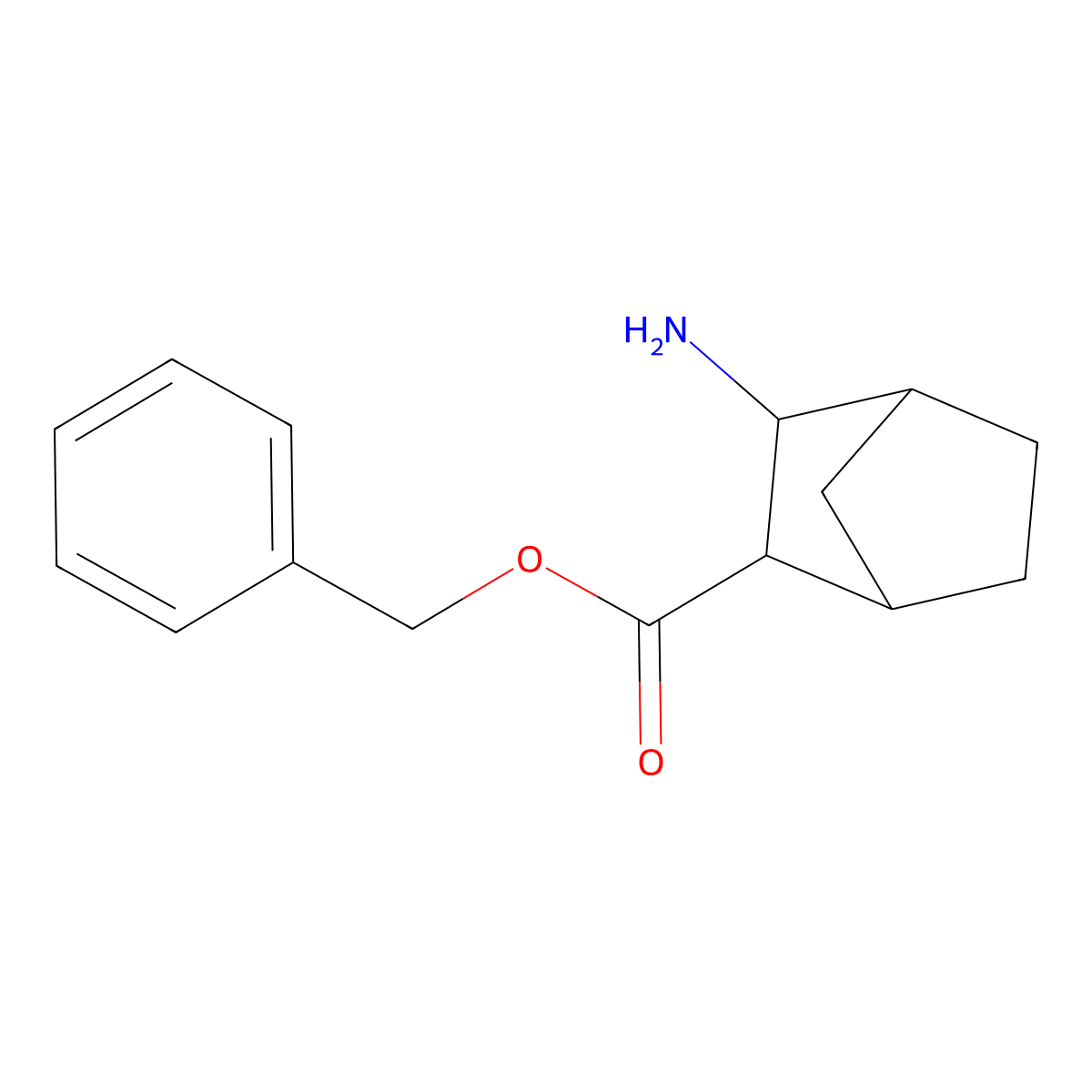 rac-benzyl (1R,2S,3R,4S)-3-aminobicyclo[2.2.1]heptane-2-carboxylate molecular structure, CAS 2503155-24-4