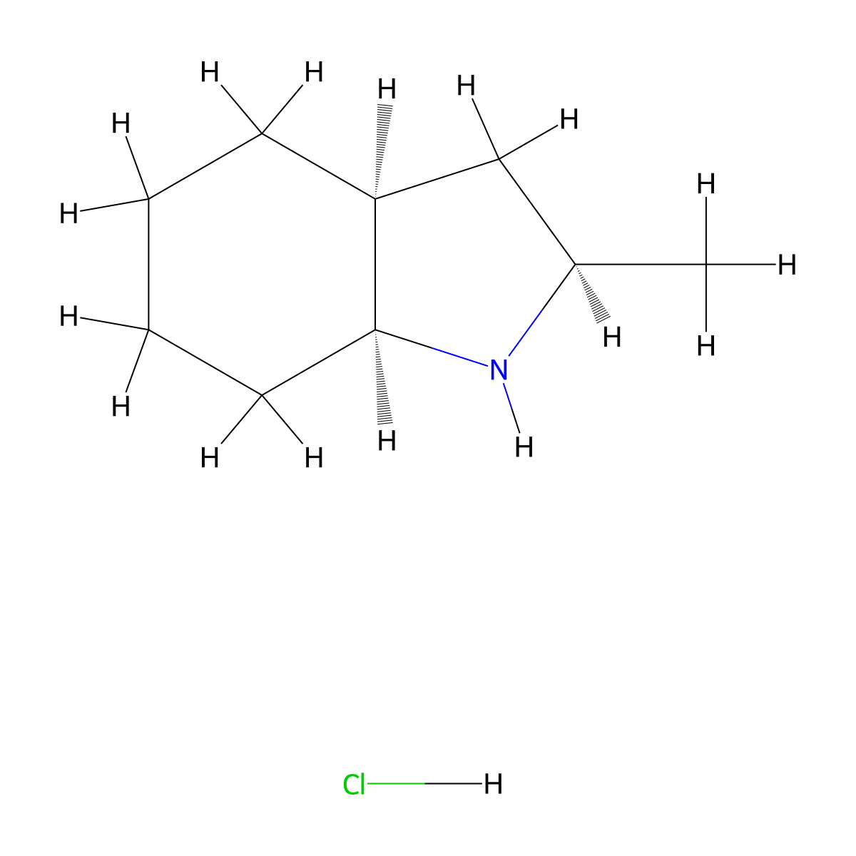(2R,3aS,7aS)-2-methyl-octahydro-1H-indole hydrochloride molecular structure, CAS 2503155-35-7