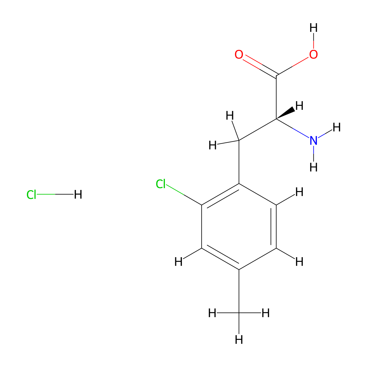 (2R)-2-amino-3-(2-chloro-4-methylphenyl)propanoic acid hydrochloride molecular structure, CAS 2503155-61-9