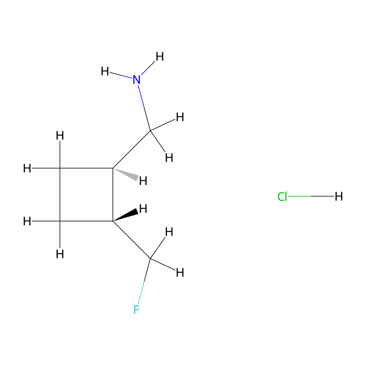 [(1R,2R)-2-(Fluoromethyl)cyclobutyl]methanamine;hydrochloride molecular structure, CAS 2503155-80-2
