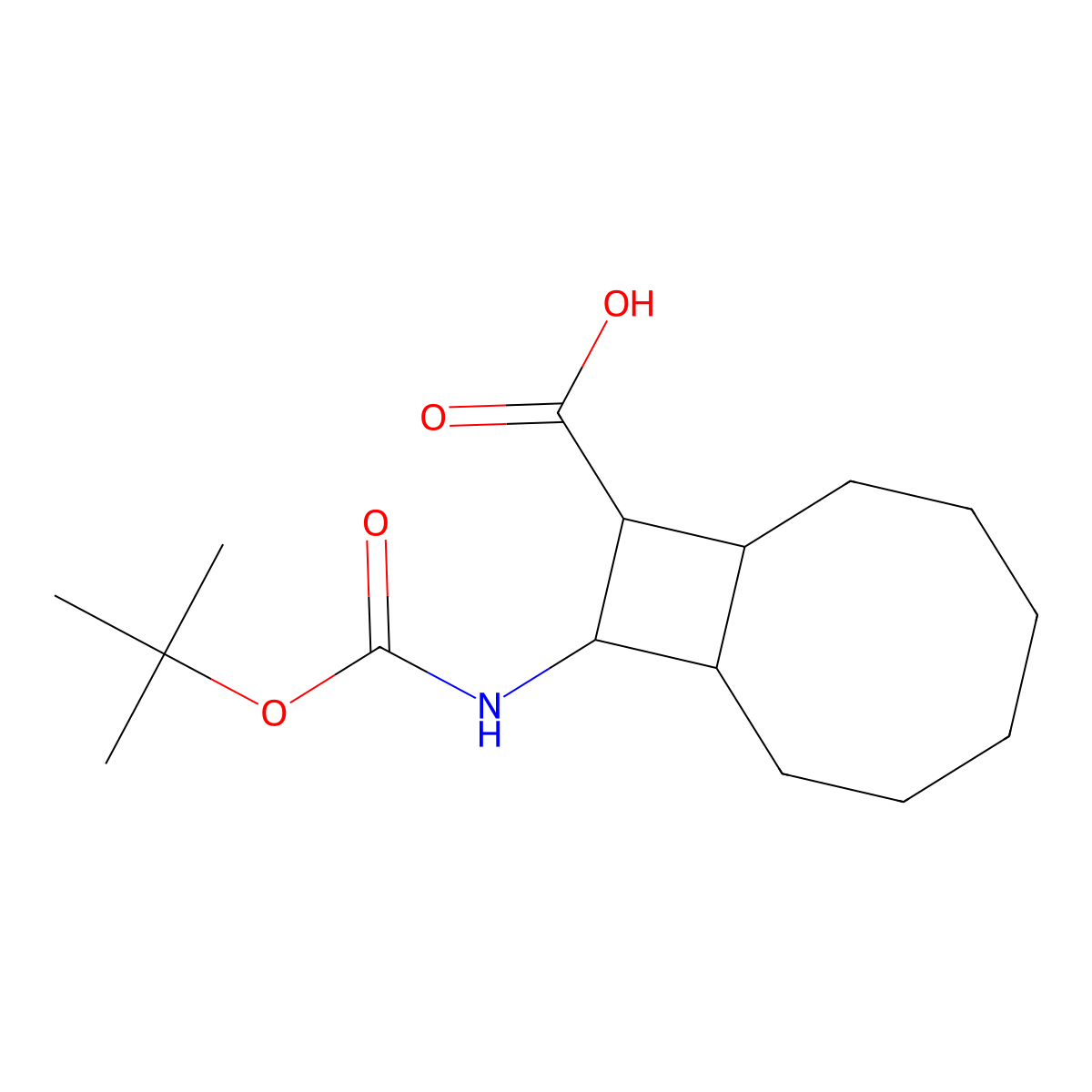 rac-(1R,8S,9S,10S)-10-{[(tert-butoxy)carbonyl]amino}bicyclo[6.2.0]decane-9-carboxylic acid molecular structure, CAS 2503155-92-6