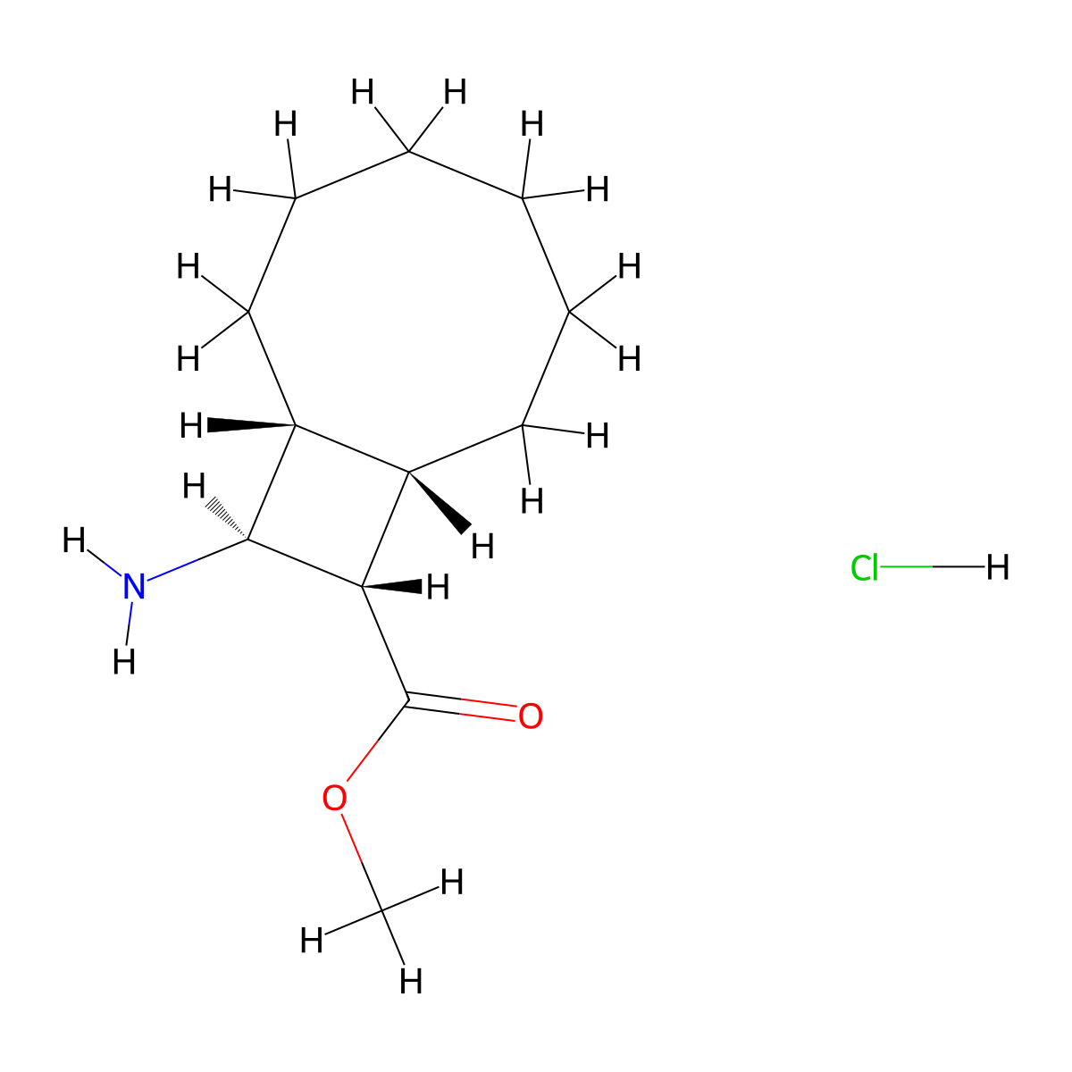 rac-methyl(1R,8S,9S,10S)-10-aminobicyclo[6.2.0]decane-9-carboxylatehydrochloride molecular structure, CAS 2503156-00-9