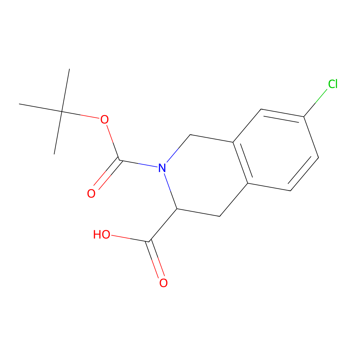(3R)-2-[(tert-butoxy)carbonyl]-7-chloro-1,2,3,4-tetrahydroisoquinoline-3-carboxylic acid molecular structure, CAS 2503156-02-1