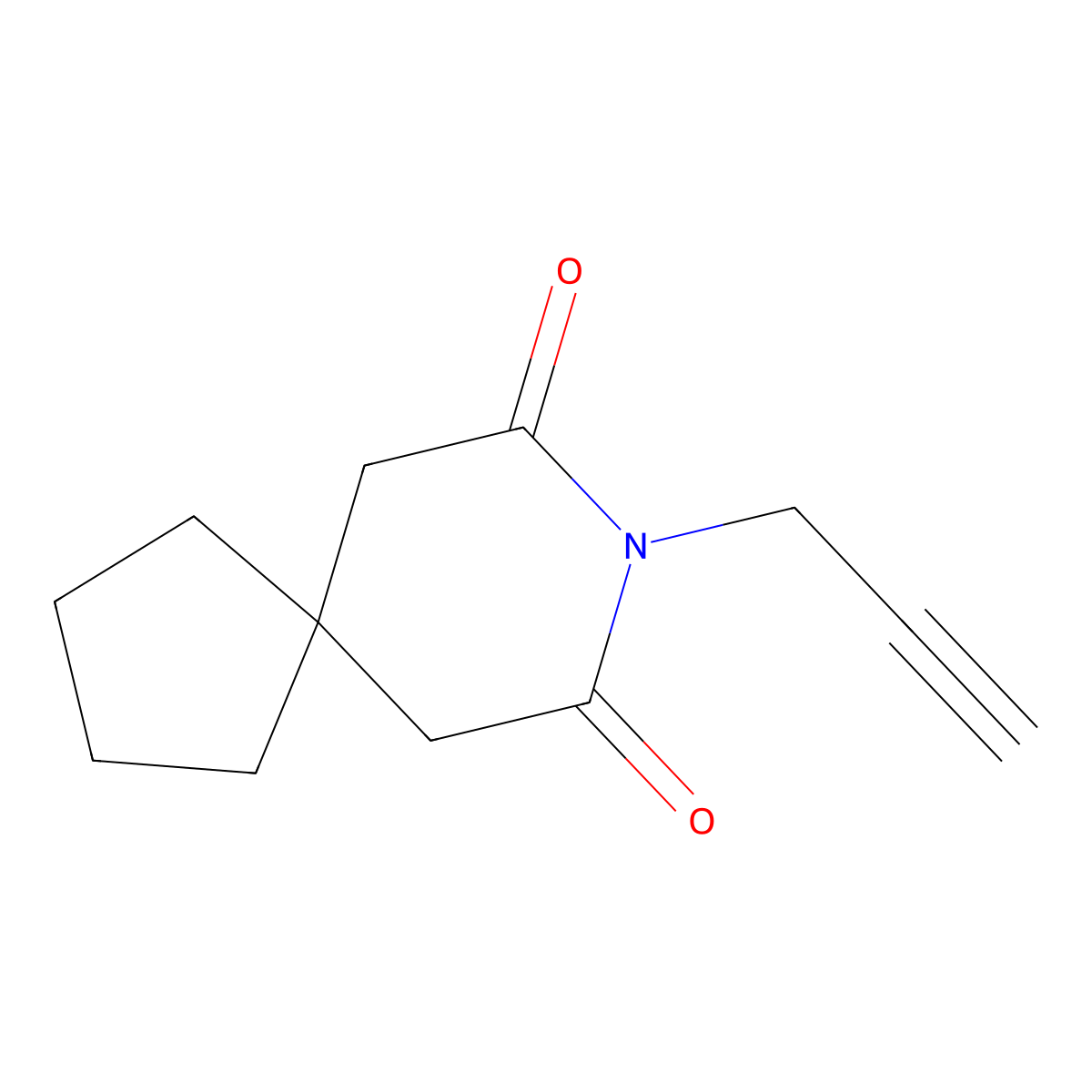 8-(Prop-2-yn-1-yl)-8-azaspiro[4.5]decane-7,9-dione molecular structure, CAS 25032-23-9