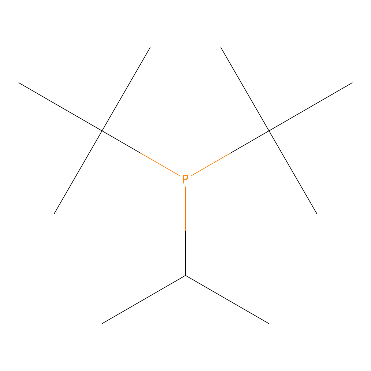 Di-tert-butyl(isopropyl)phosphine molecular structure, CAS 25032-49-9