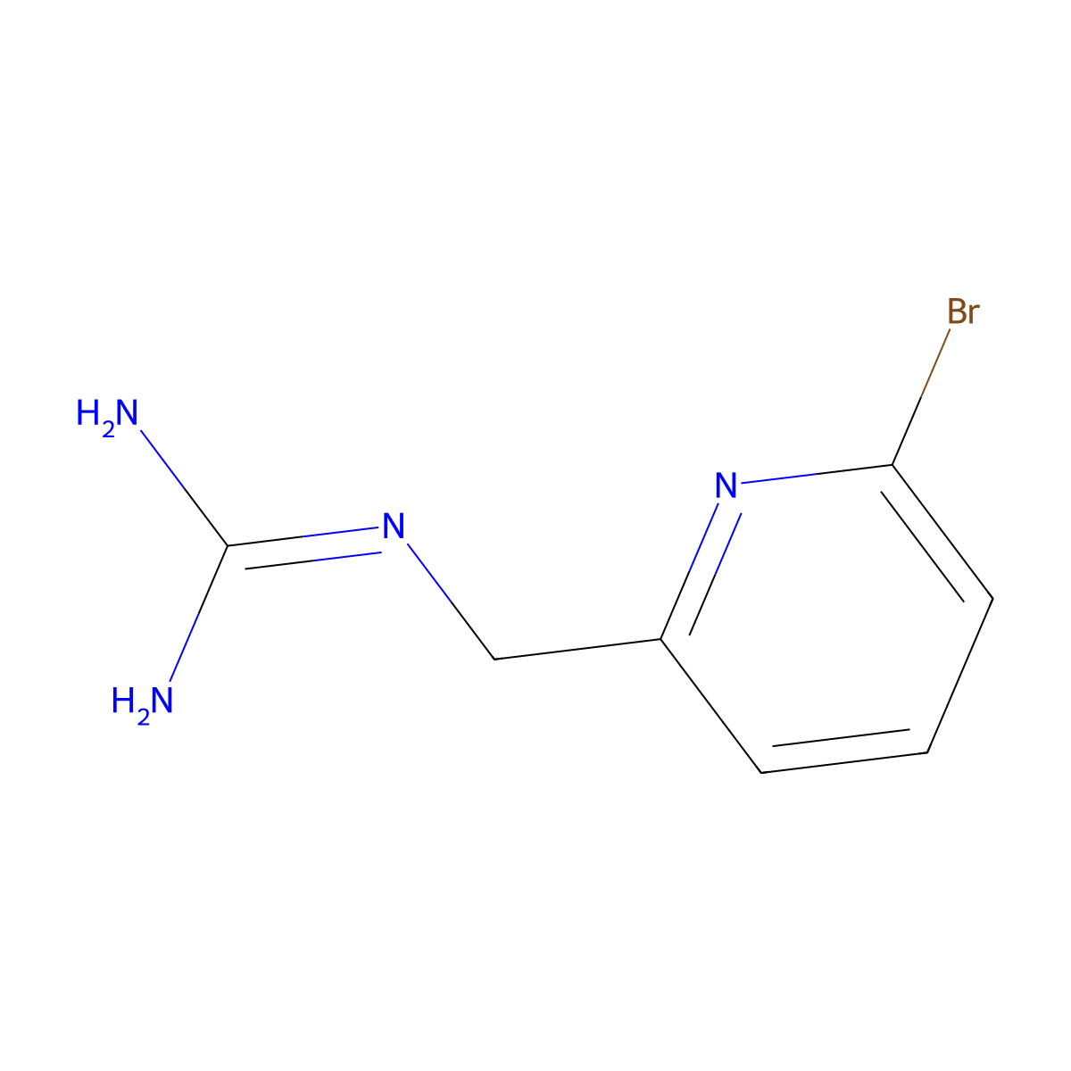 N-[(6-bromopyridin-2-yl)methyl]guanidine molecular structure, CAS 2503201-71-4