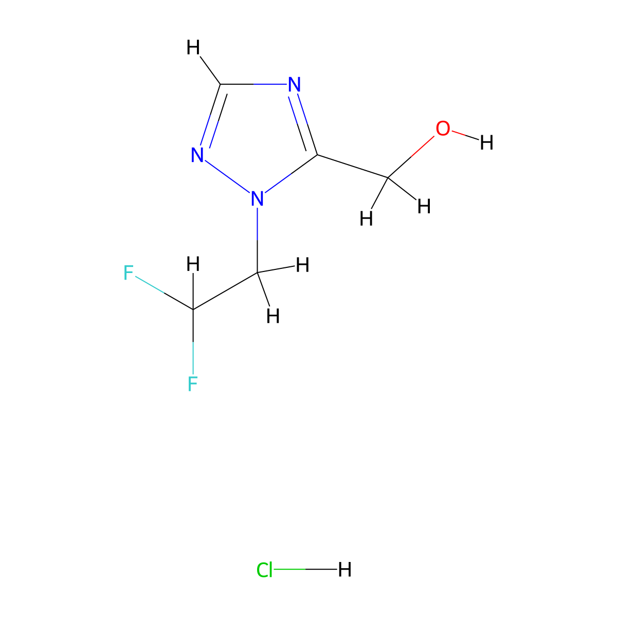 [2-(2,2-Difluoroethyl)-1,2,4-triazol-3-yl]methanol;hydrochloride molecular structure, CAS 2503201-83-8